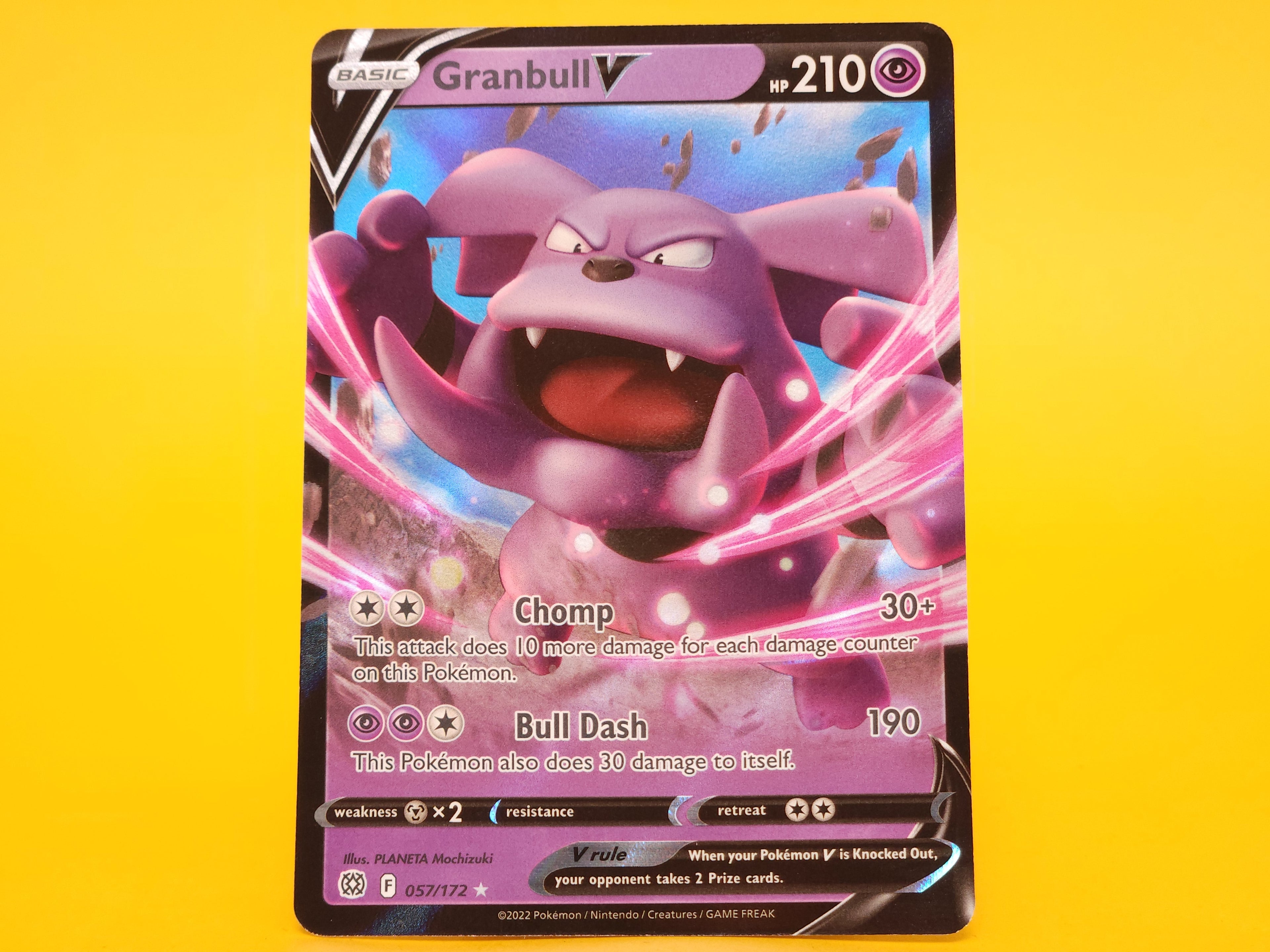 Granbull V: 057/172 – 2022 Pokémon Holo Rare V Holofoil