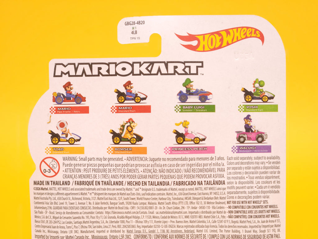 Princess Peach (Standard Kart): Light Pink – 2026 Mattel Hot Wheels Silver