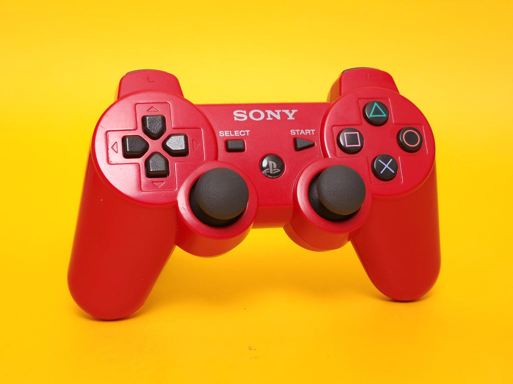 320GB Charcoal Black PlayStation 3 Slim Console + Scarlet Red Controller & Cables