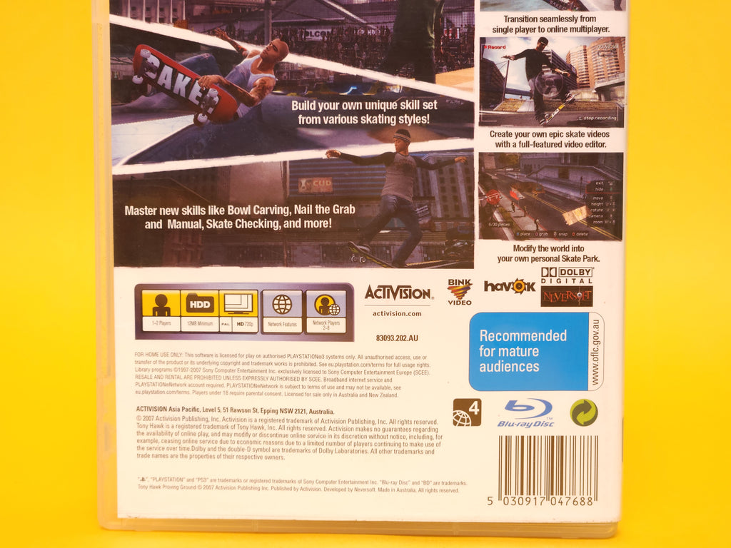Tony Hawks's Proving Ground – 2007 PlayStation 3