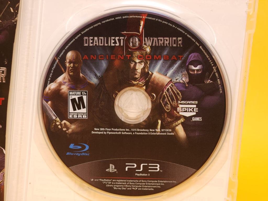 Deadliest Warrior Ancient Combat – 2012 PlayStation 3 Exclusive