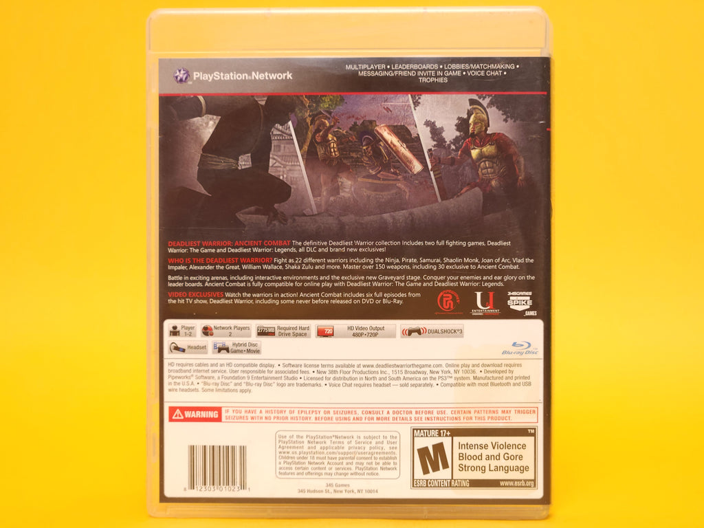 Deadliest Warrior Ancient Combat – 2012 PlayStation 3 Exclusive