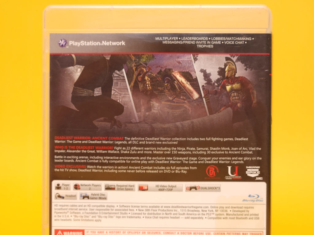 Deadliest Warrior Ancient Combat – 2012 PlayStation 3 Exclusive