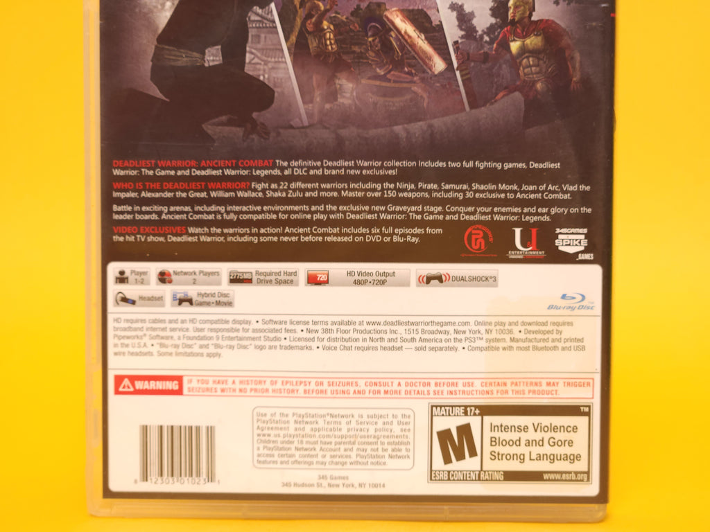 Deadliest Warrior Ancient Combat – 2012 PlayStation 3 Exclusive