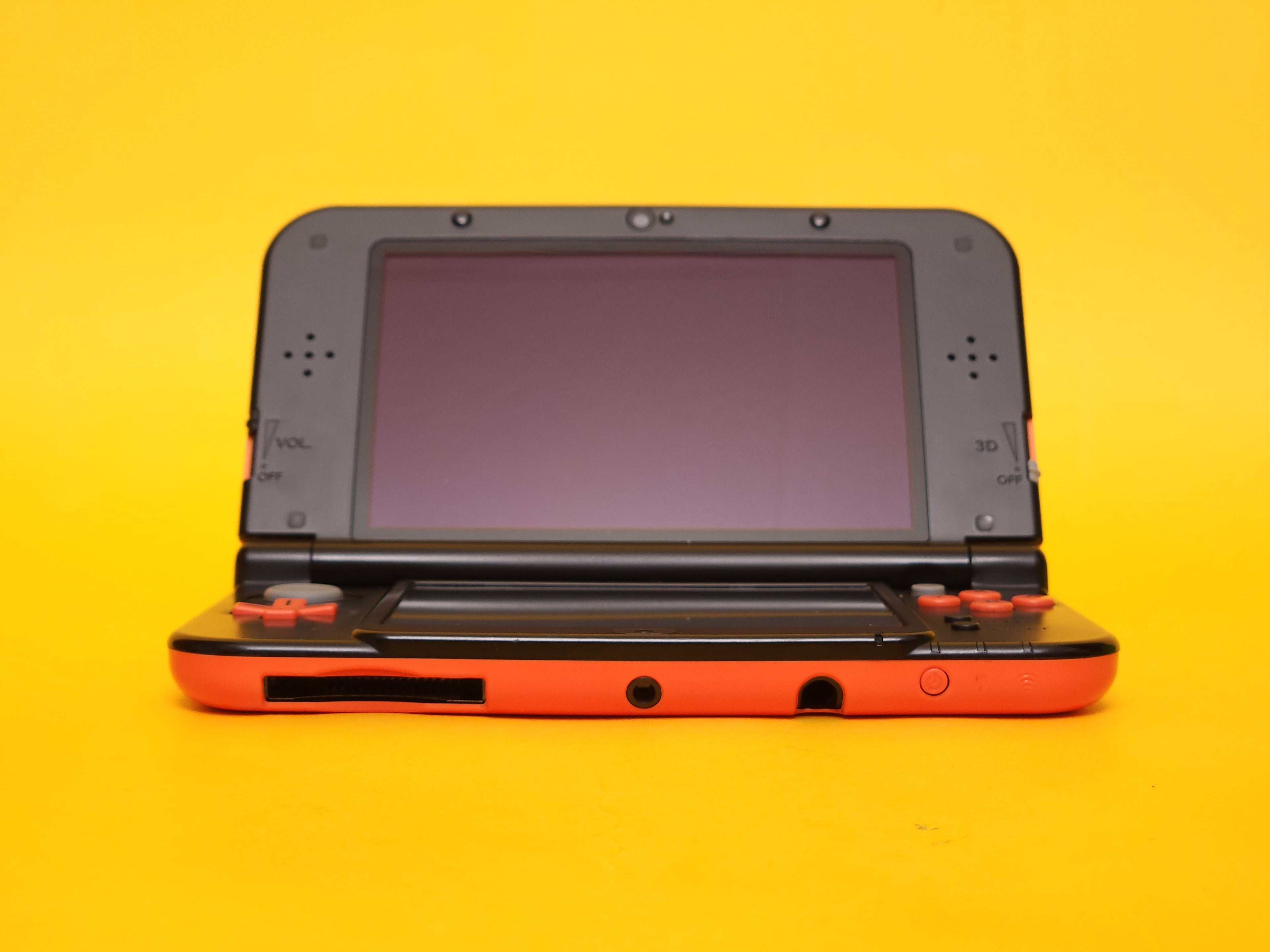 Orange + Black 'New' Nintendo 3DS XL Console + Power AC Adaptor Cable