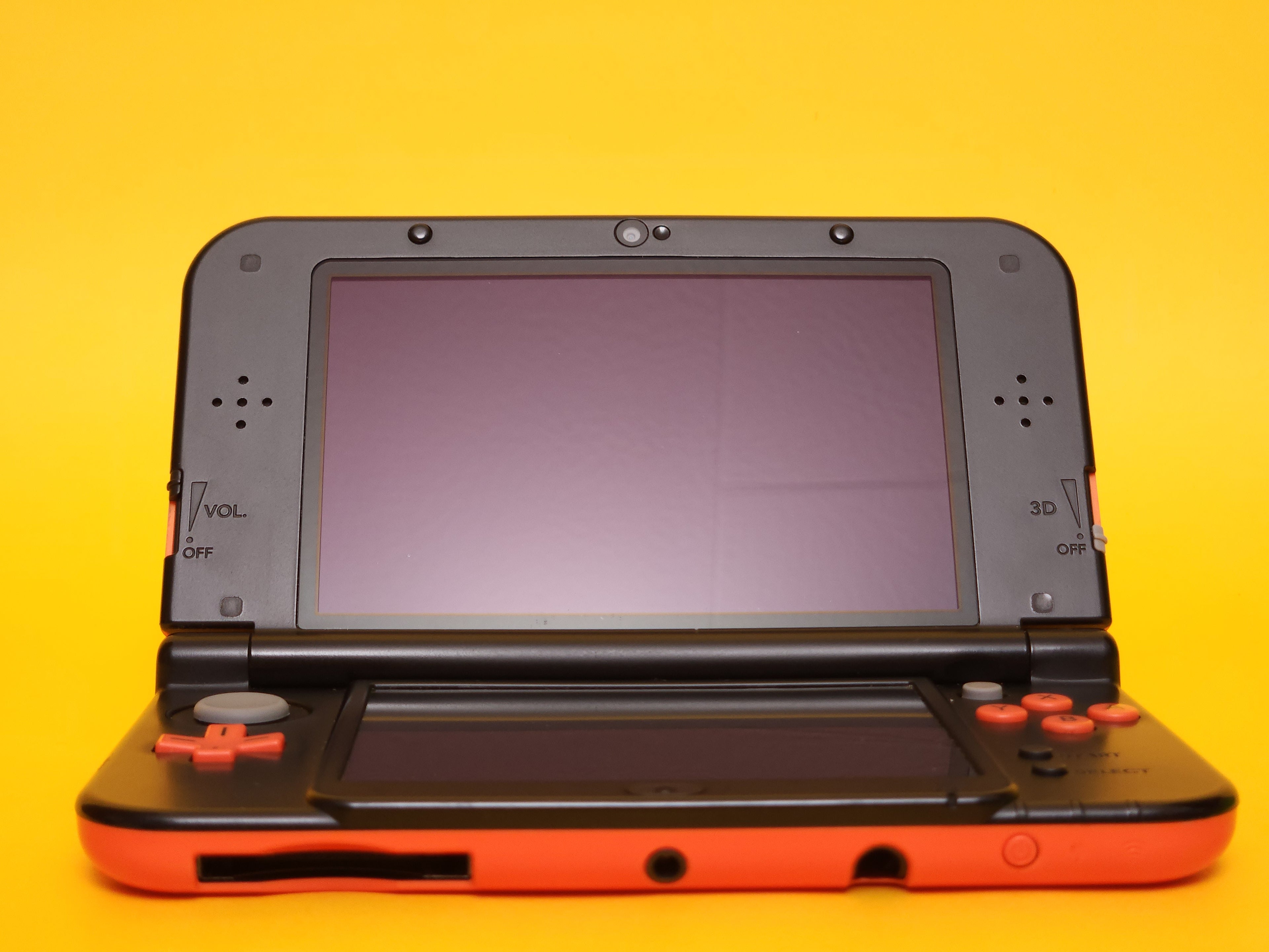 Orange + Black 'New' Nintendo 3DS XL Console + Power AC Adaptor Cable
