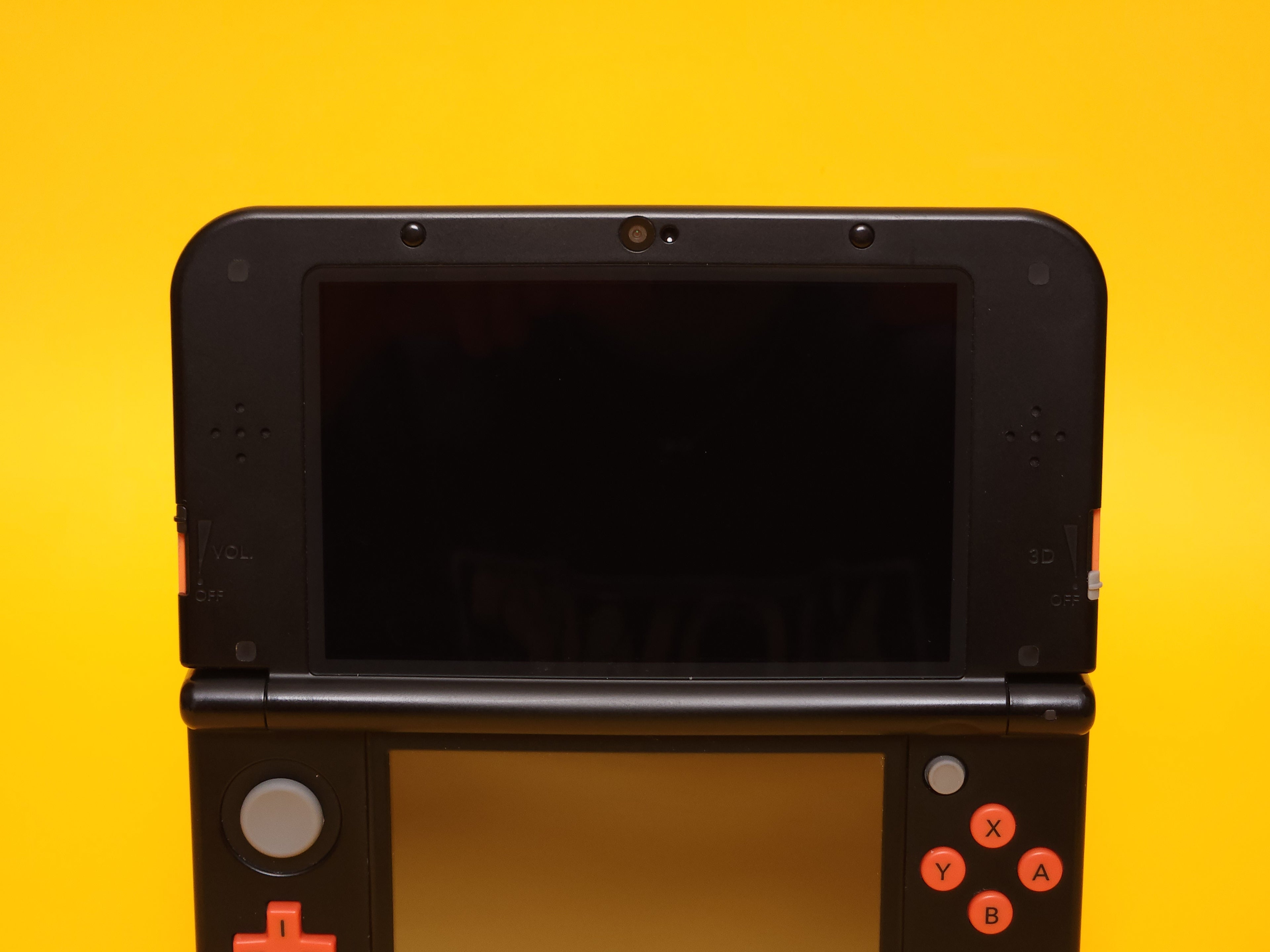 Orange + Black 'New' Nintendo 3DS XL Console + Power AC Adaptor Cable