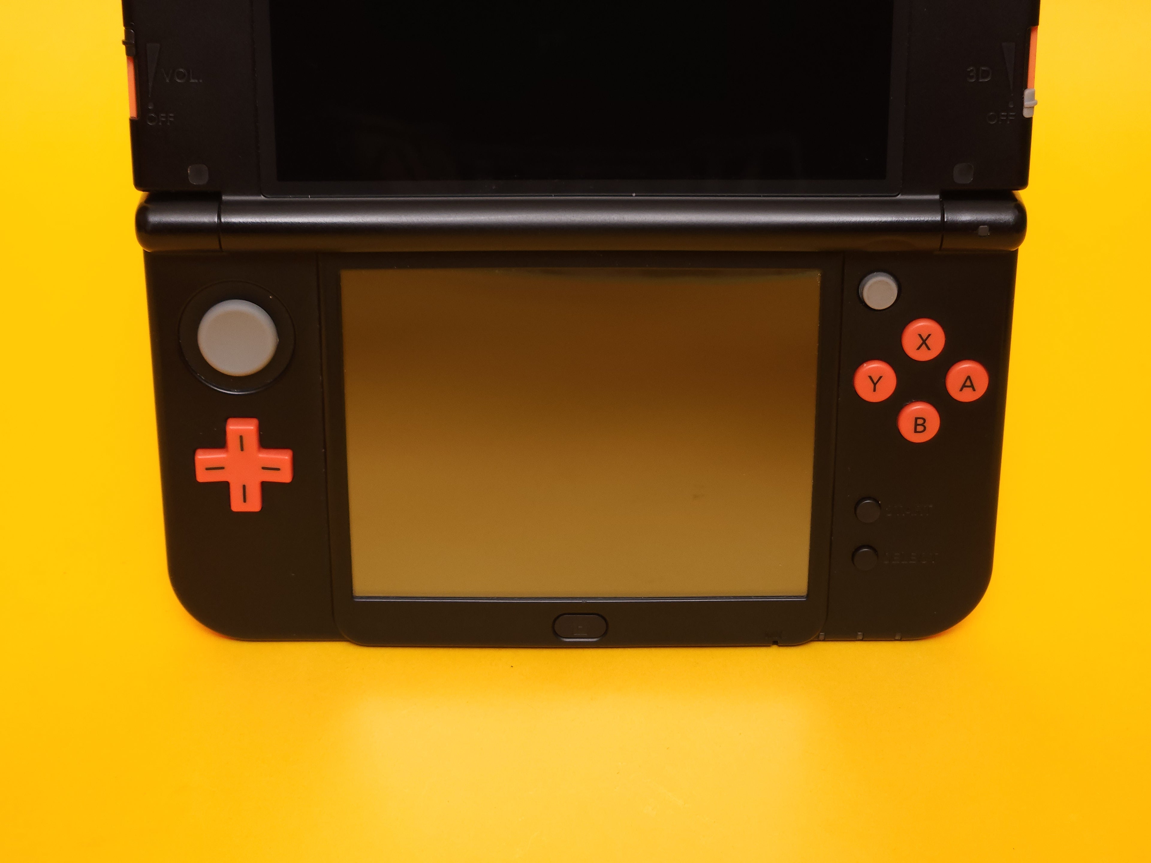 Orange + Black 'New' Nintendo 3DS XL Console + Power AC Adaptor Cable