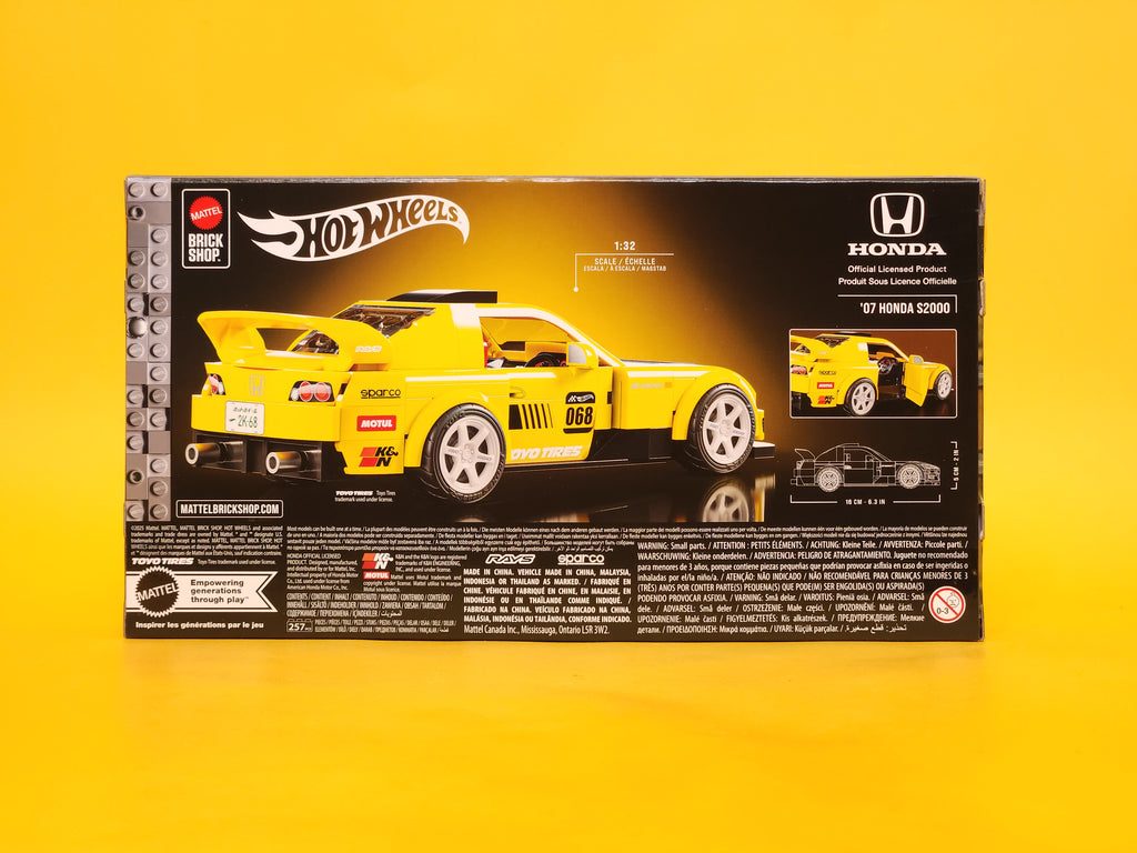 '07 Honda S2000: Yellow – 2026 Mattel Brick Shop Hot Wheels
