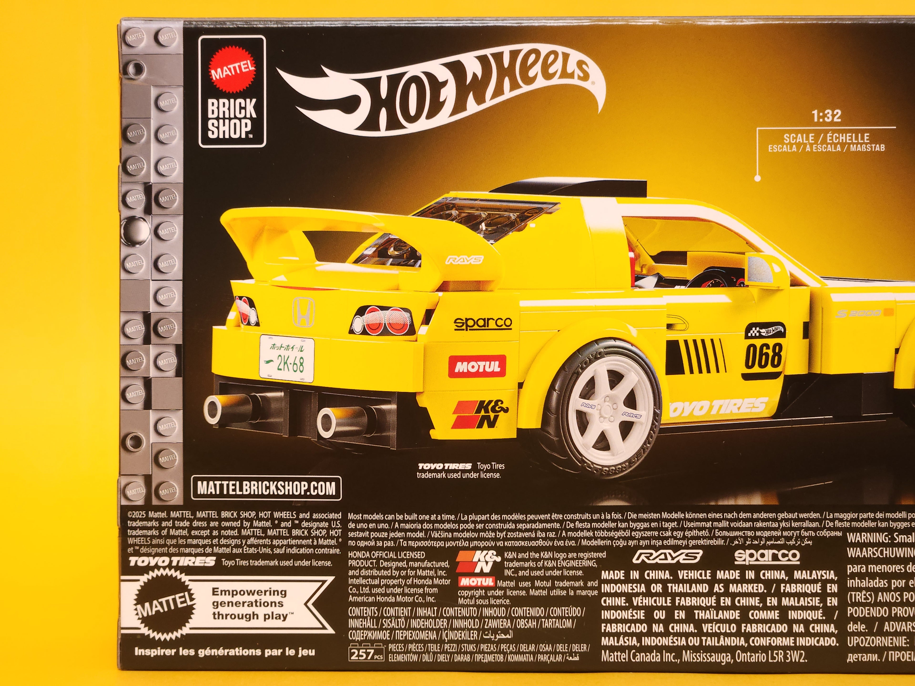 '07 Honda S2000: Yellow – 2026 Mattel Brick Shop Hot Wheels
