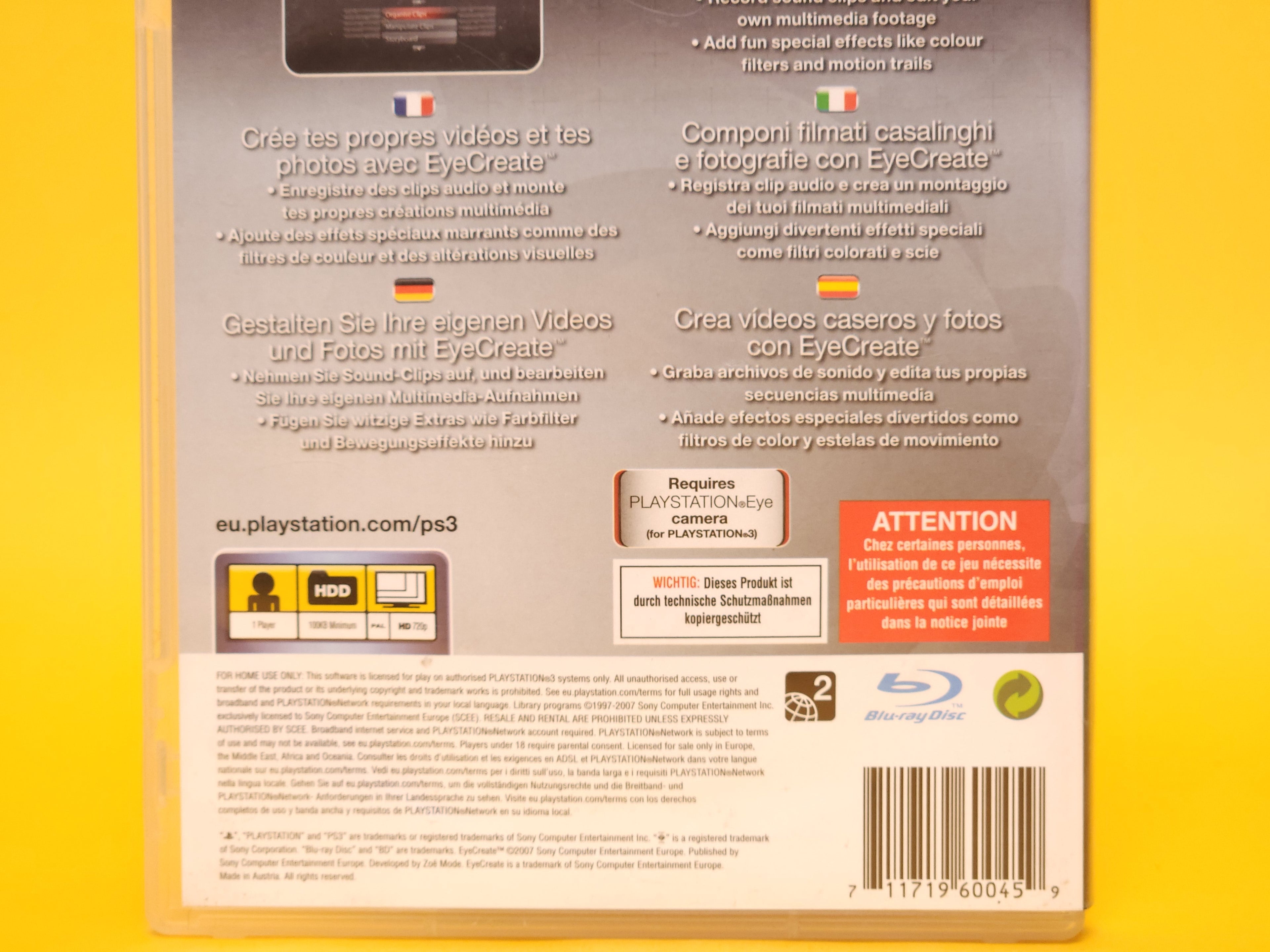EyeCreate – 2007 PlayStation 3