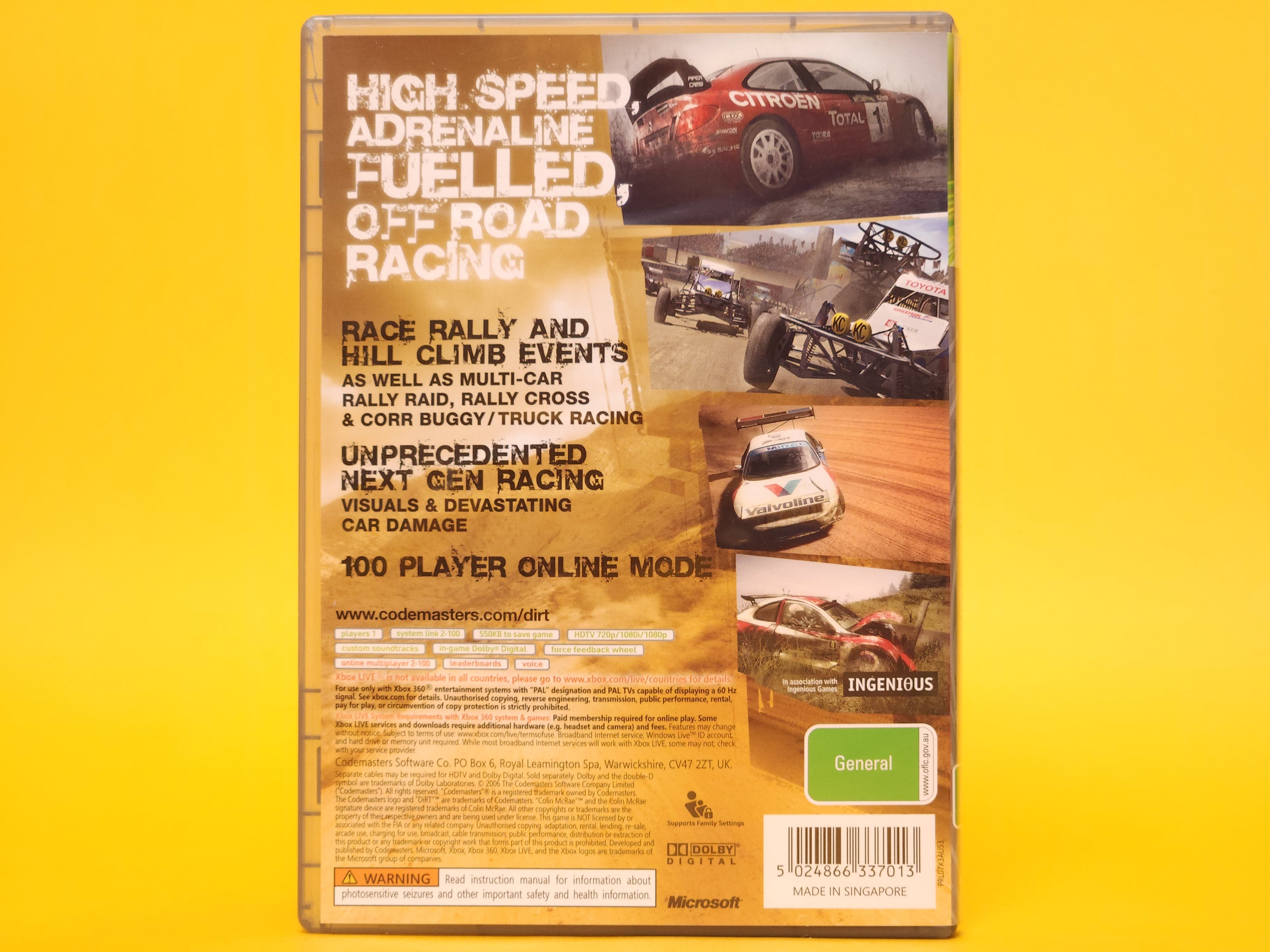 Colin McRae: Dirt – 2007 Xbox 360 Classics