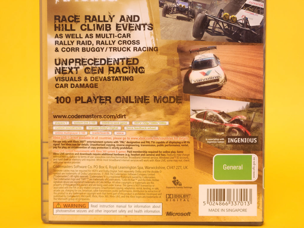 Colin McRae: Dirt – 2007 Xbox 360 Classics