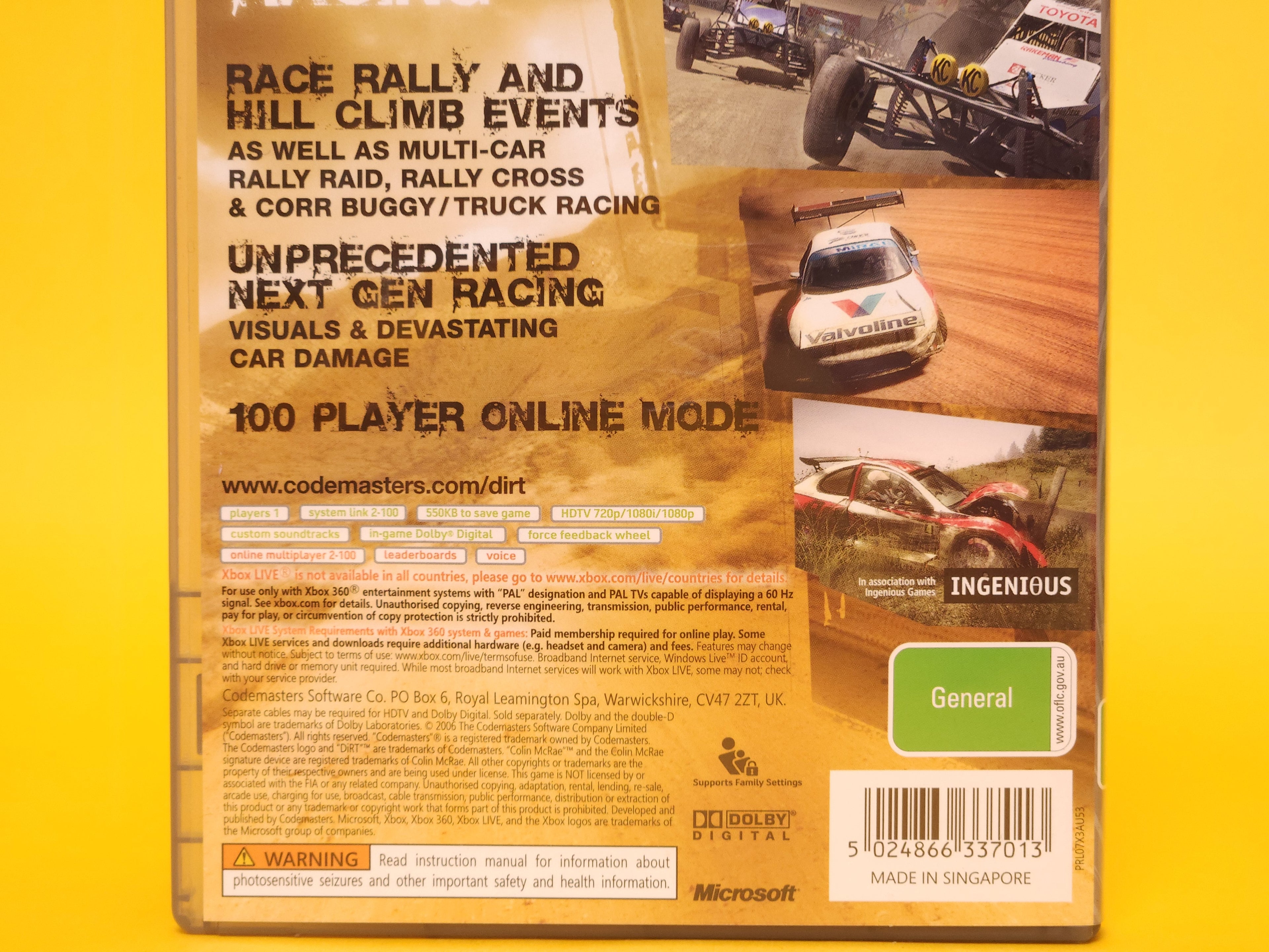 Colin McRae: Dirt – 2007 Xbox 360 Classics