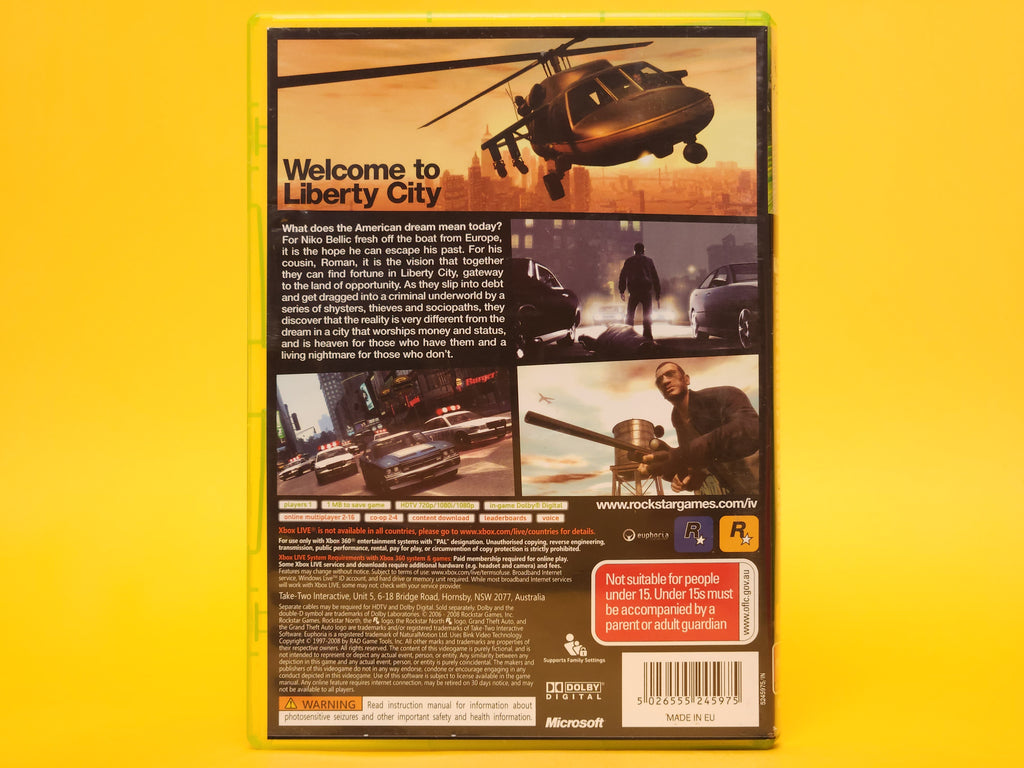 Grand Theft Auto IV – 2008 Xbox 360