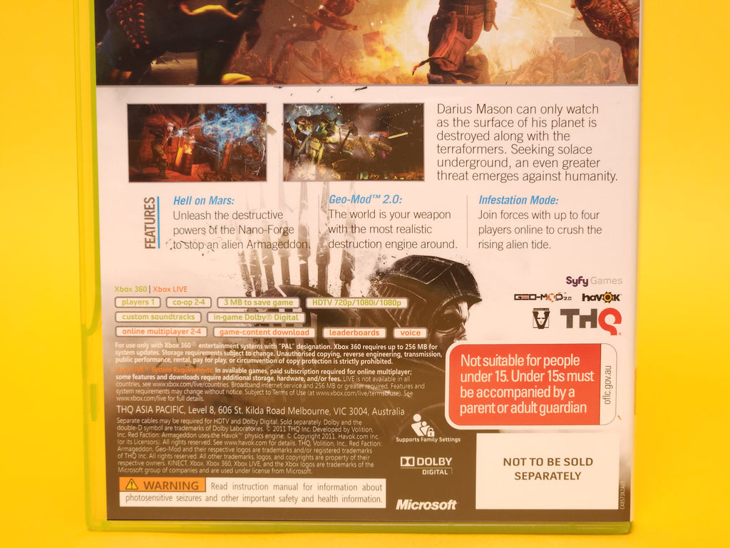 Red Faction: Armageddon (Collector's Edition) – 2011 Xbox 360