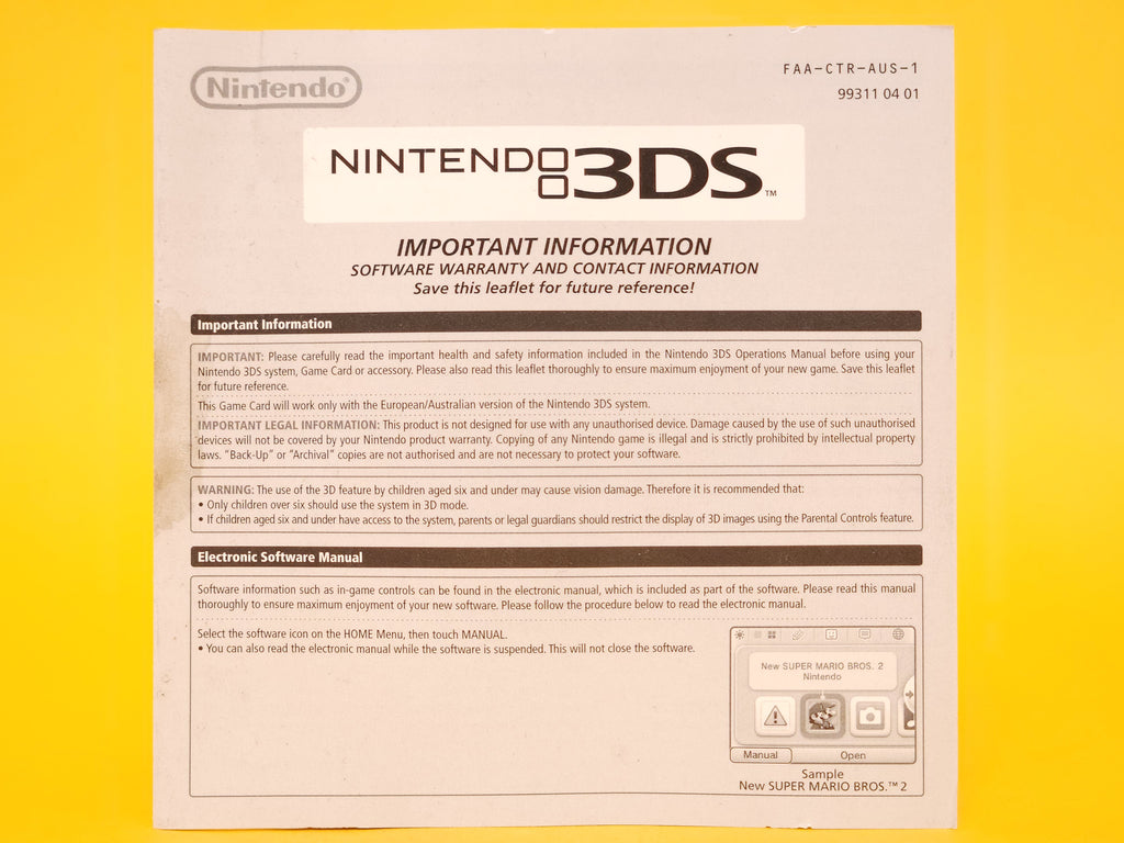 Rayman 3D – 2011 Nintendo 3DS