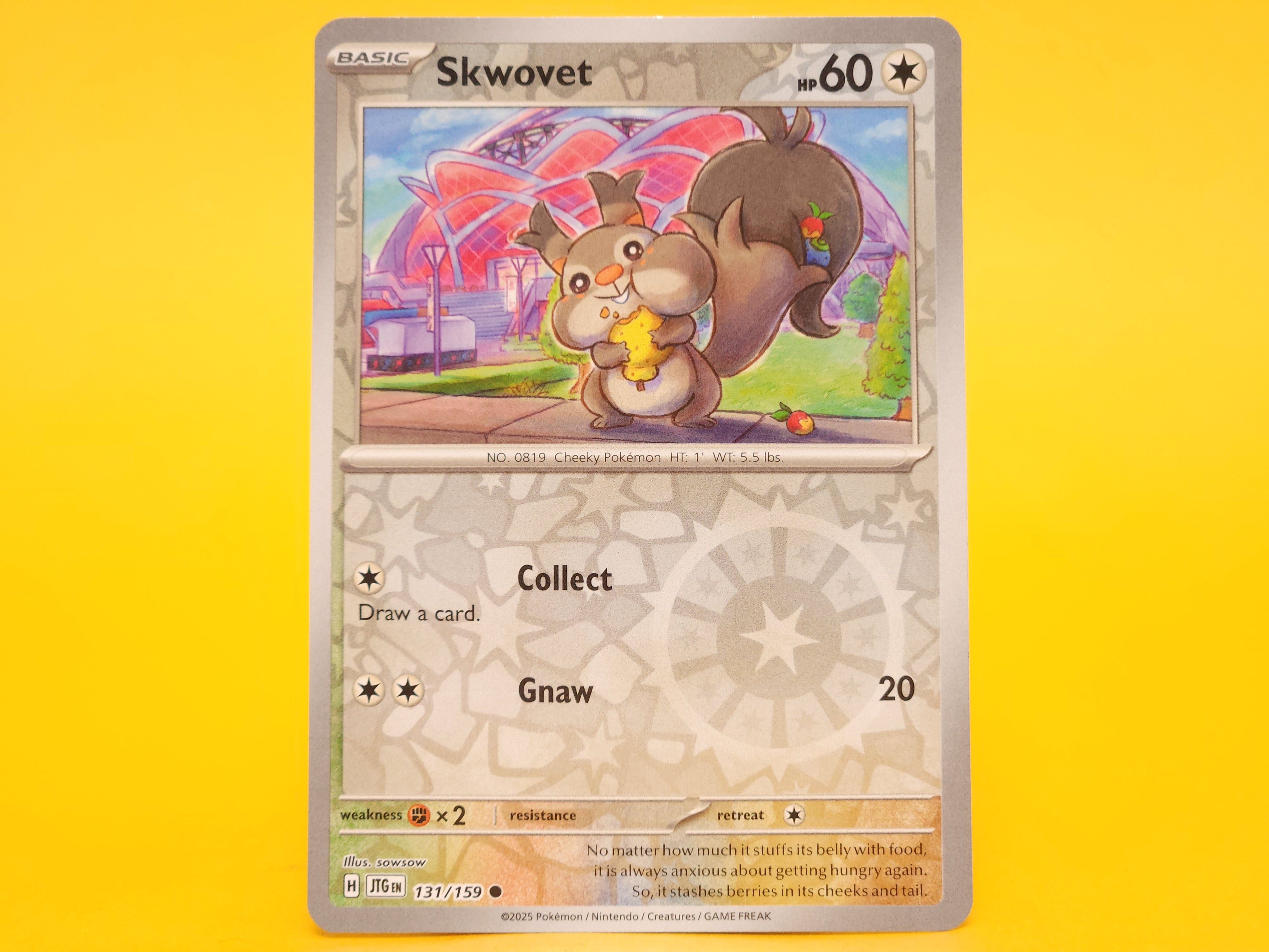 Skwovet: 131/159 – 2025 Pokémon Common Reverse Holofoil