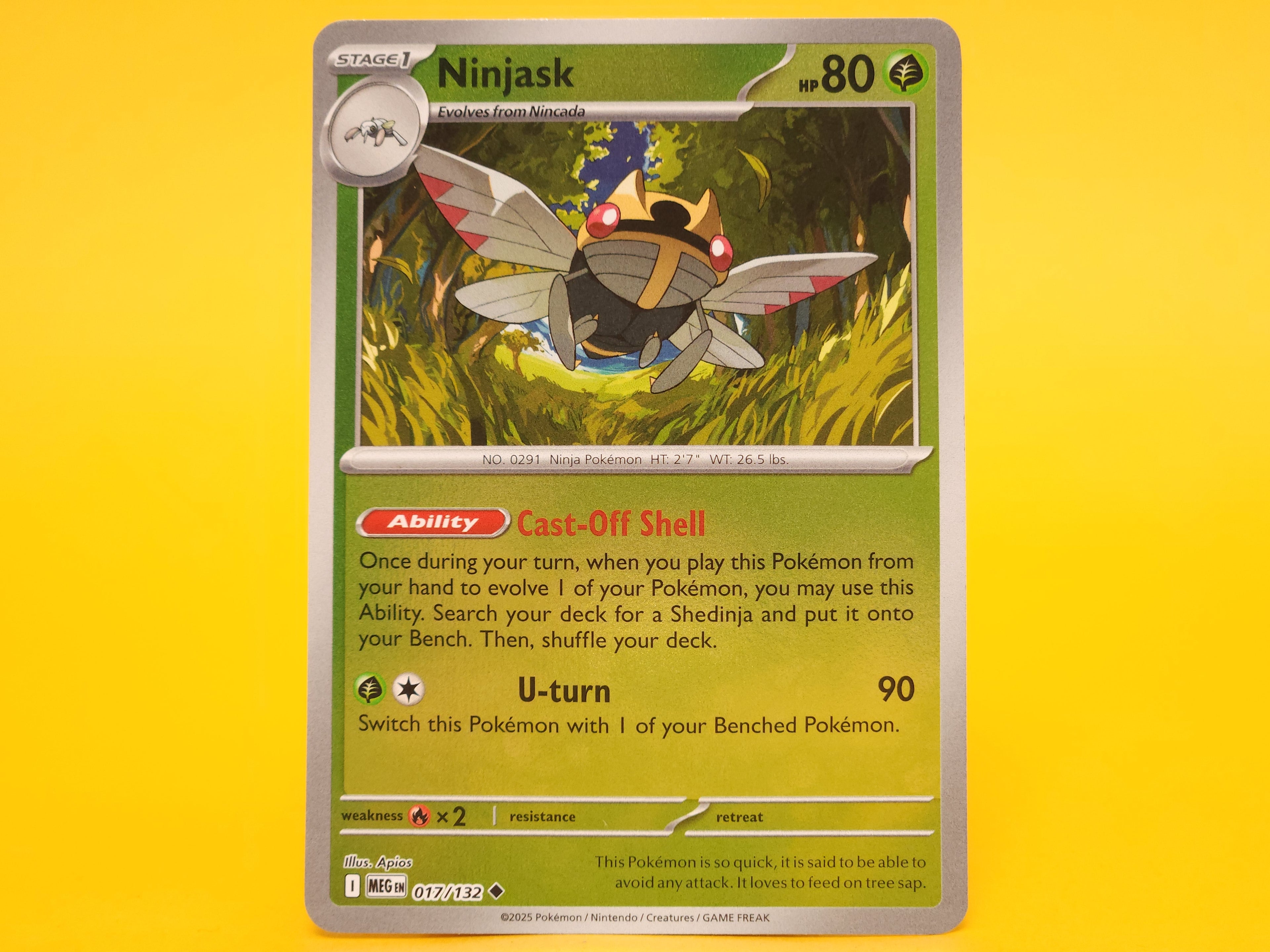 Ninjask: 017/132 – 2025 Pokémon Uncommon Reverse Holofoil