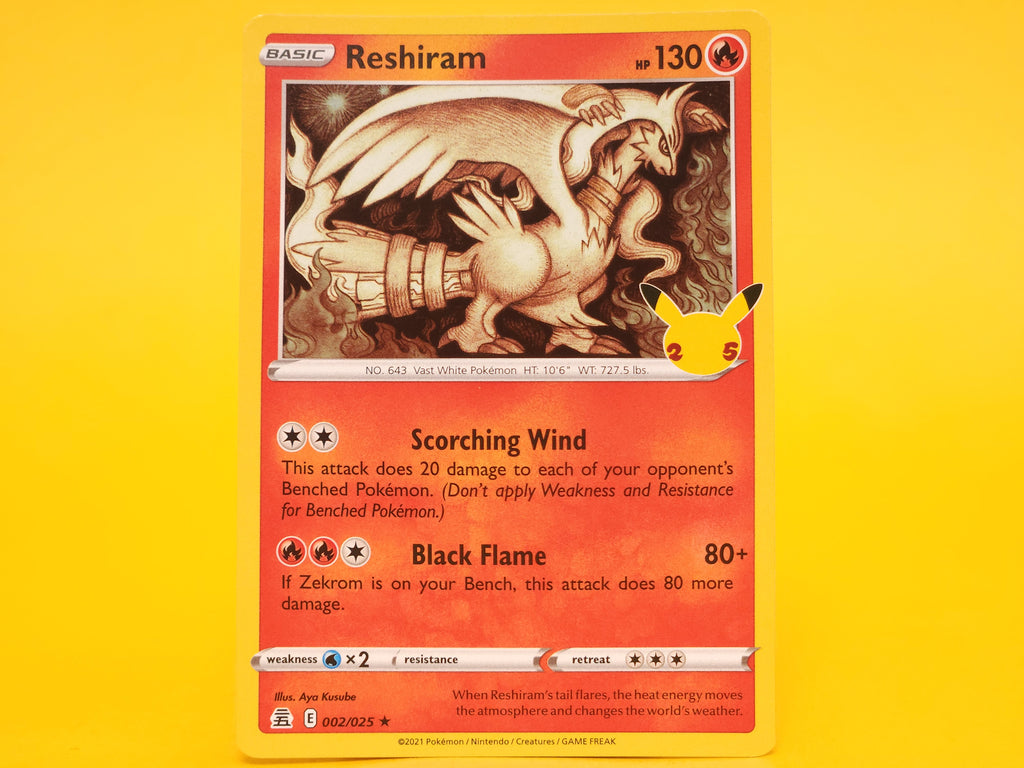 Reshiram: 002/025 – 2021 Pokémon Rare Holofoil