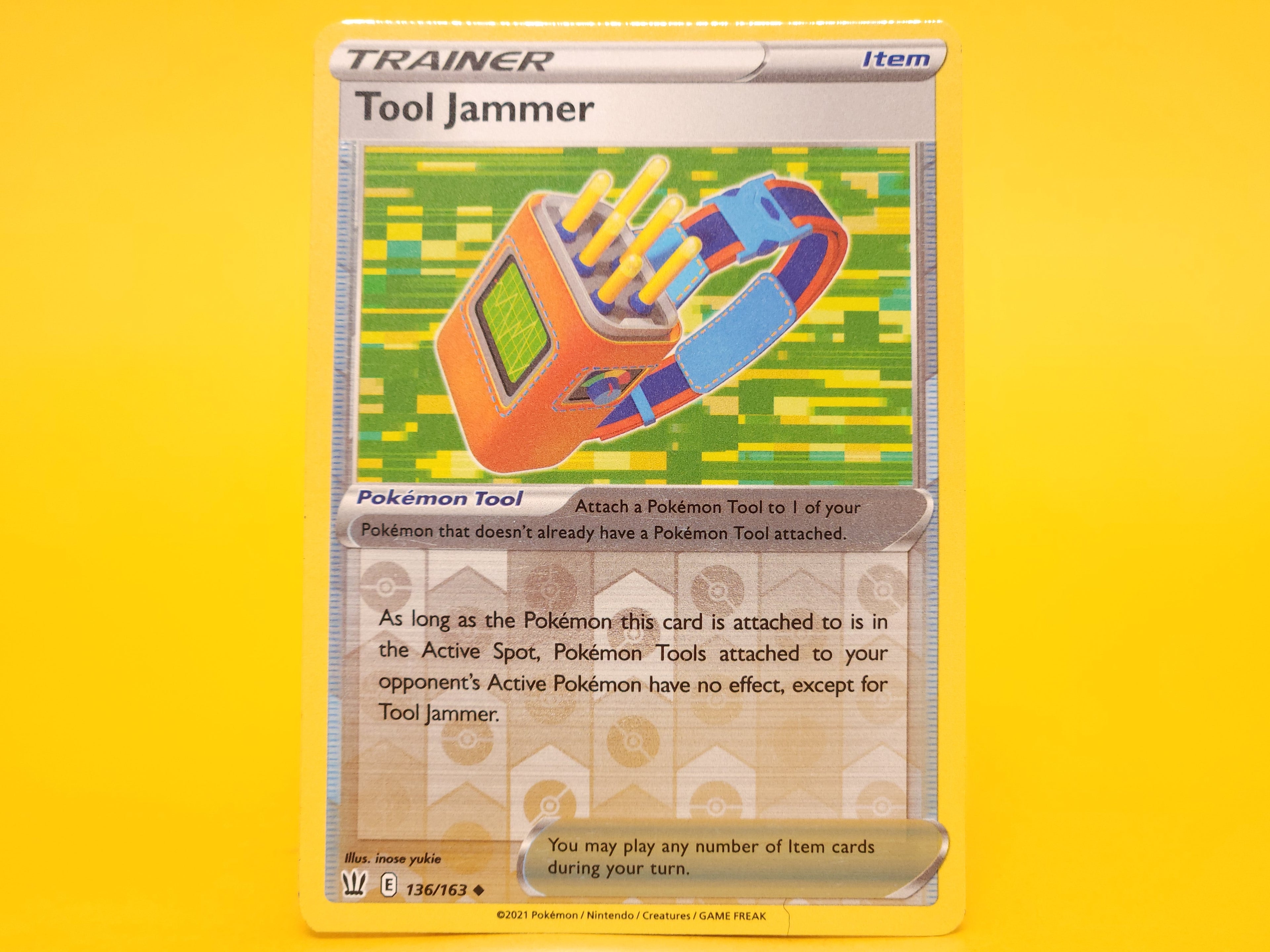 Tool Jammer: 136/163 – 2021 Pokémon Uncommon Reverse Holofoil