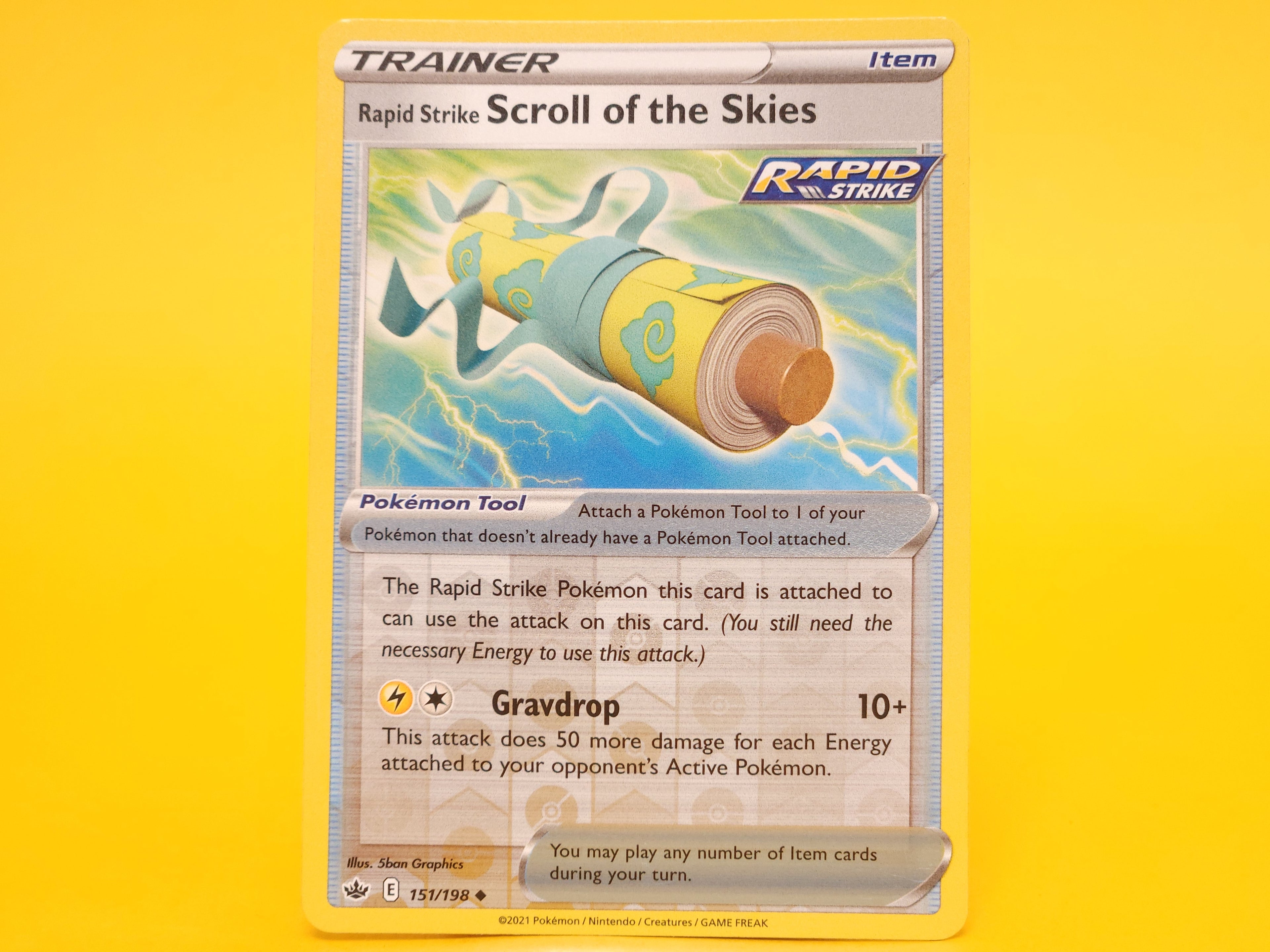 Rapid Strike Scroll of the Skies: 151/198 – 2021 Pokémon Uncommon Reverse Holofoil