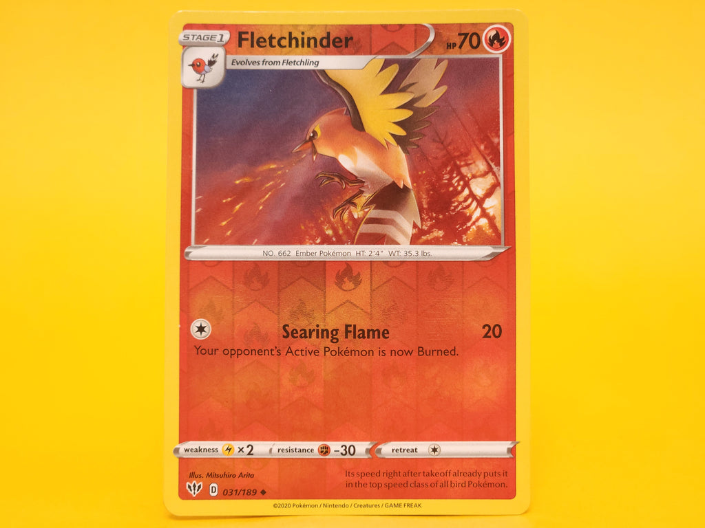 Fletchinder: 031/189 – 2020 Pokémon Uncommon Reverse Holofoil