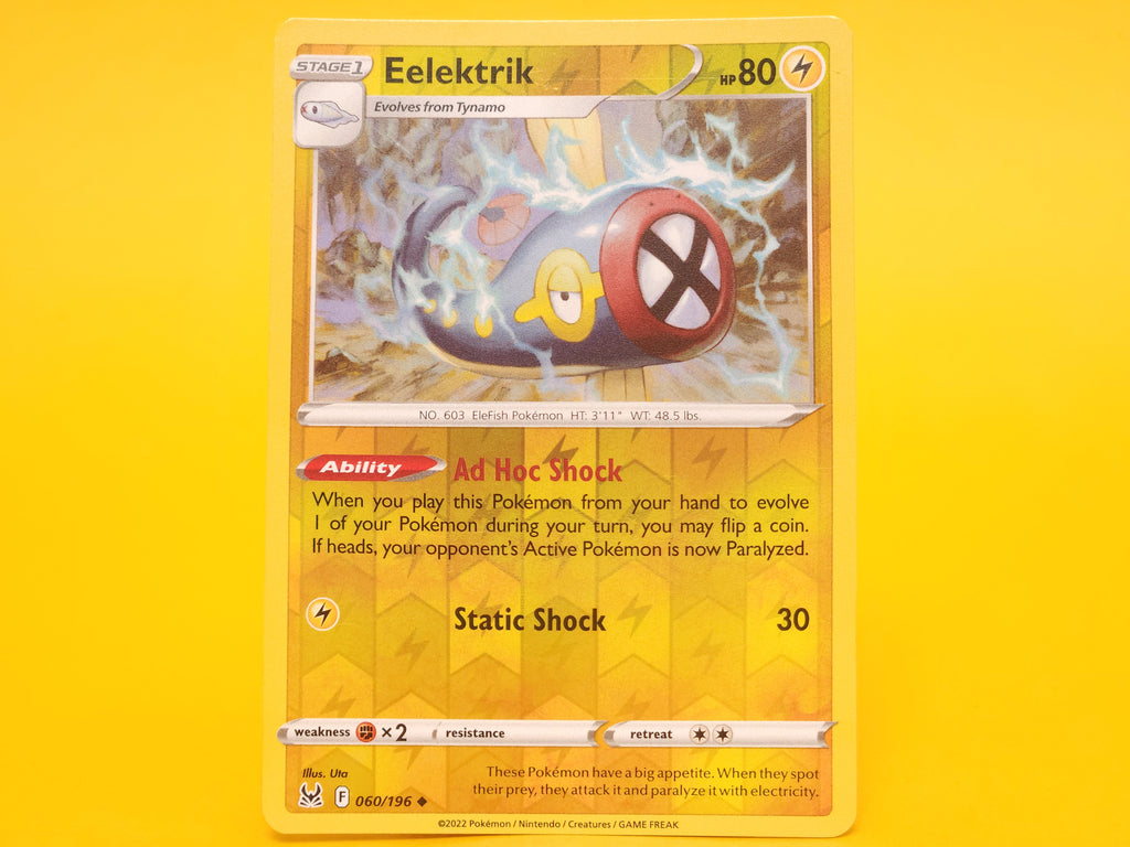 Eelektrik: 060/196 – 2022 Pokémon Uncommon Reverse Holofoil