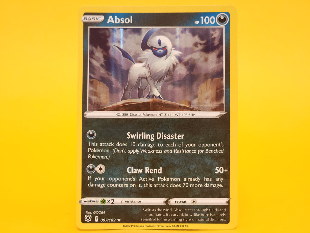 Absol: 097/189 – 2022 Pokémon Rare Holo Holofoil