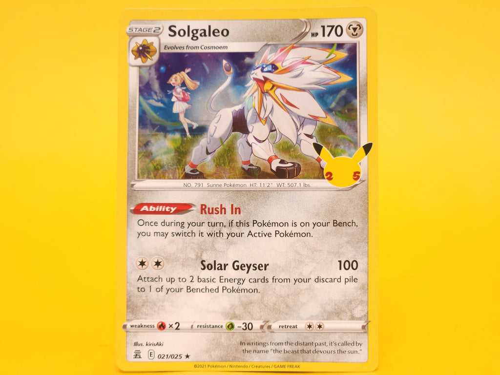 Solgaleo: 021/025 – 2021 Pokémon Rare Holofoil