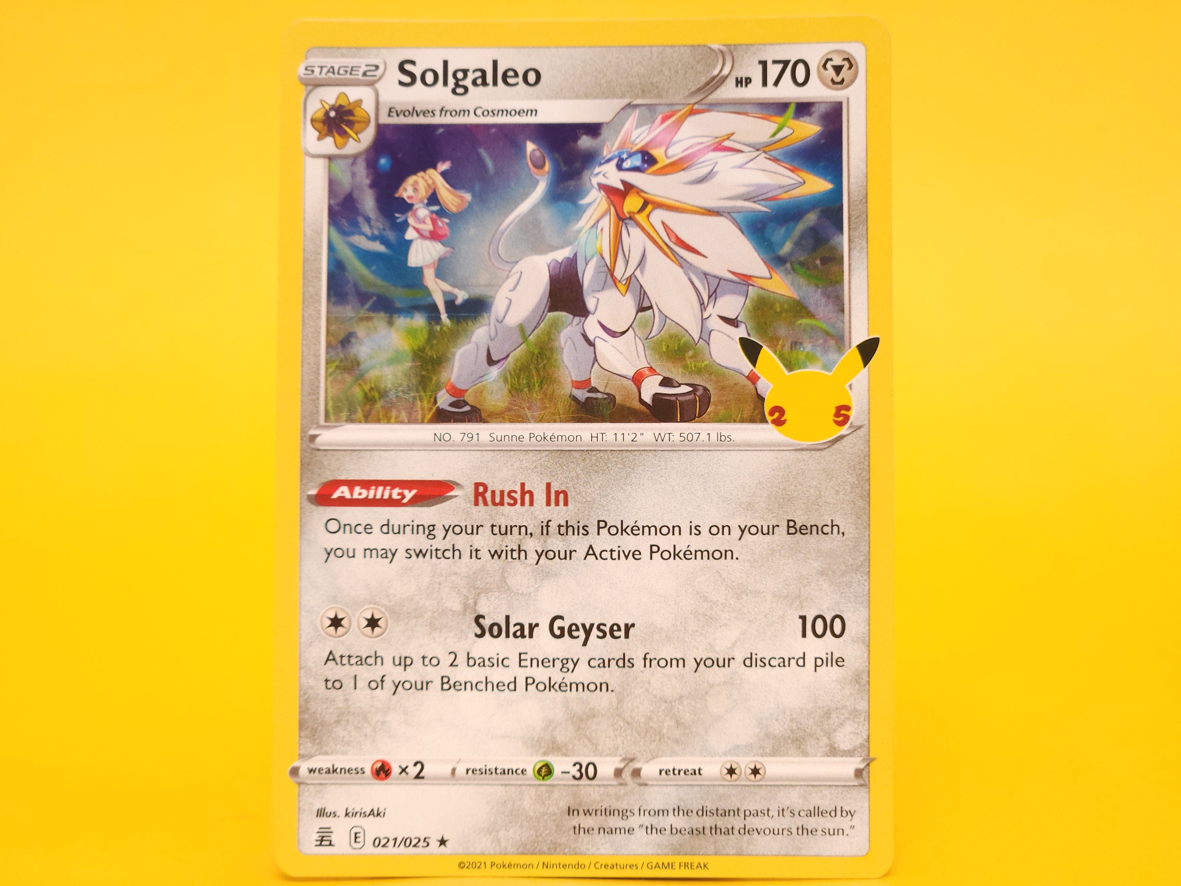 Solgaleo: 021/025 – 2021 Pokémon Rare Holofoil