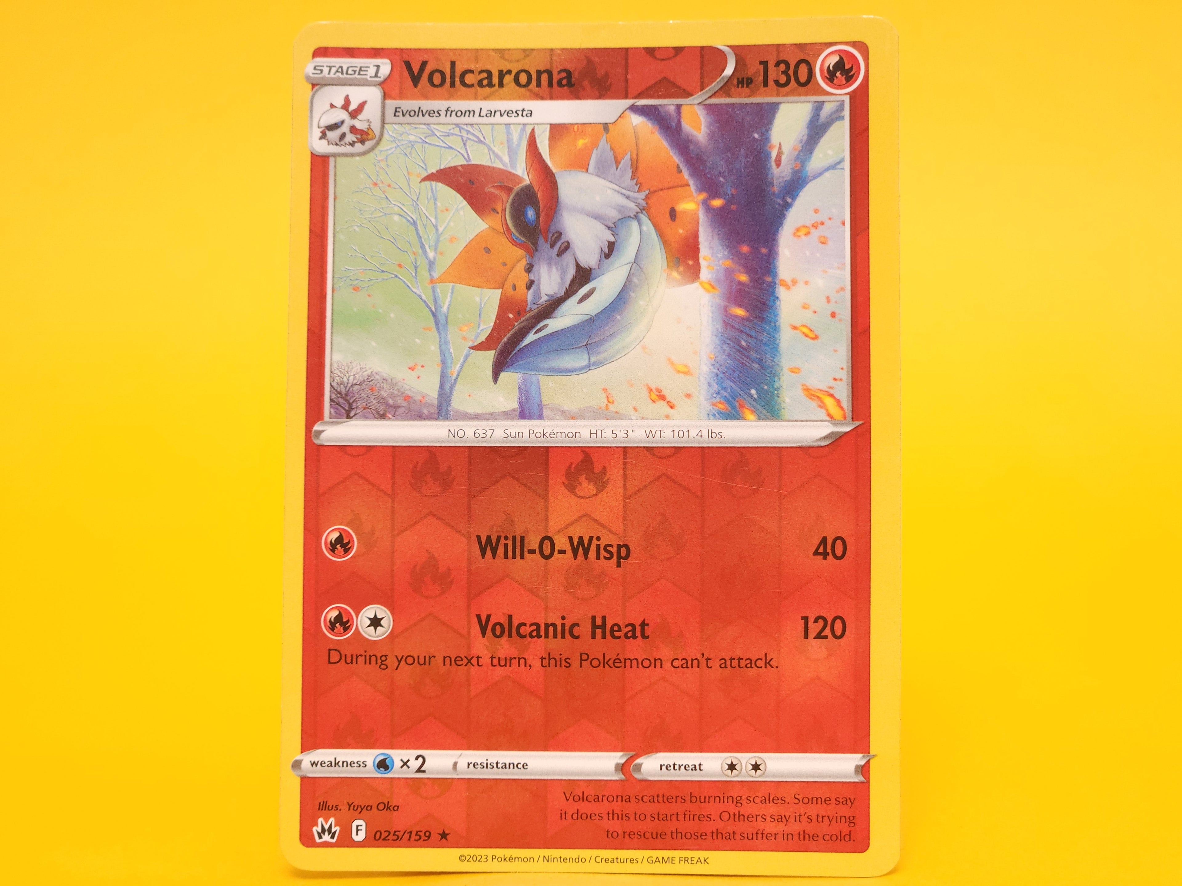 Volcarona: 025/159 – 2023 Pokémon Rare Reverse Holofoil