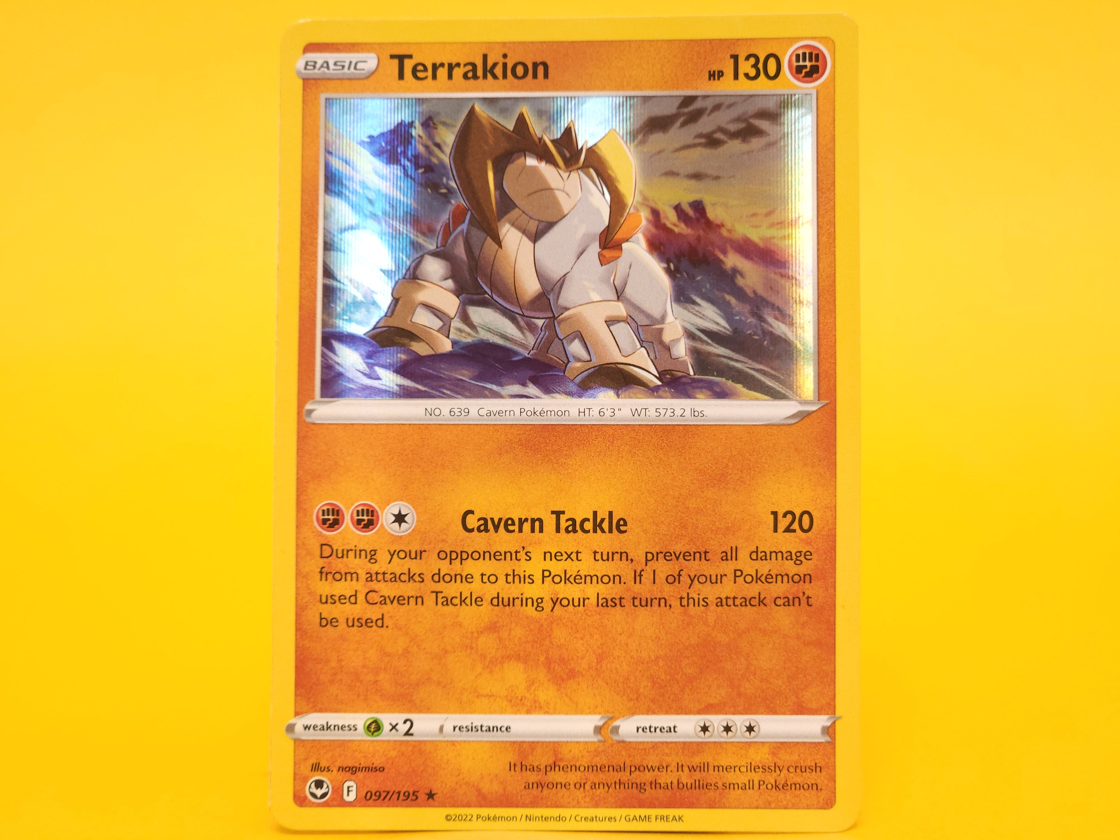 Terrakion: 097/195 – 2022 Pokémon Rare Holofoil
