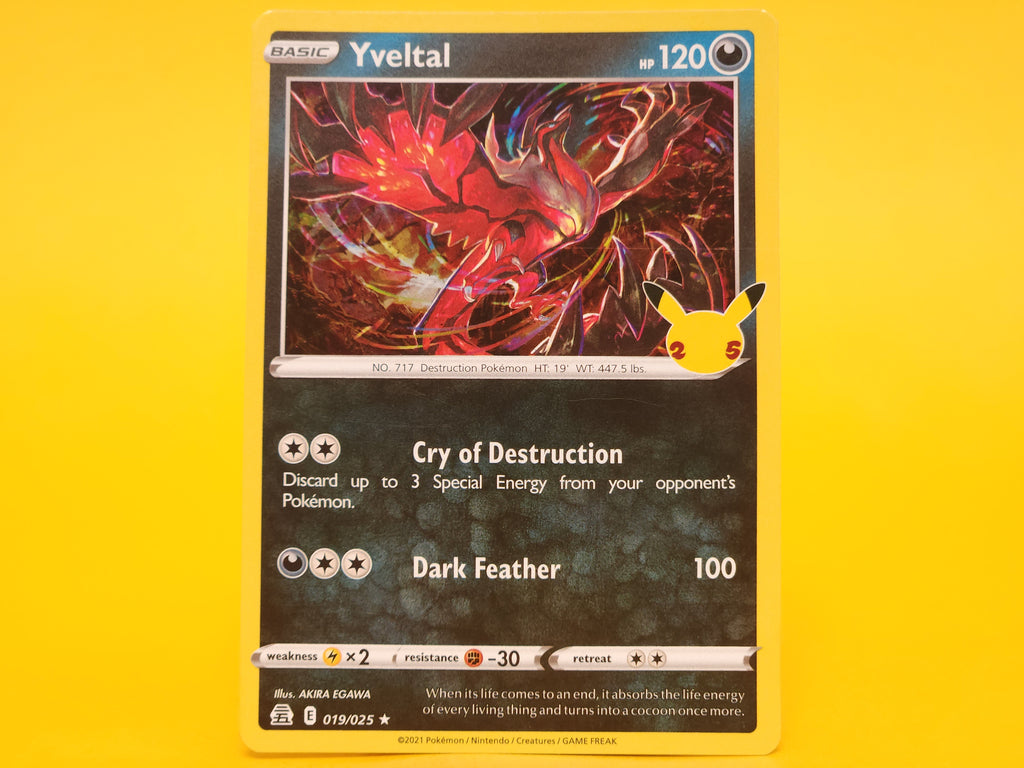 Yveltal: 019/025 – 2021 Pokémon Rare Holofoil