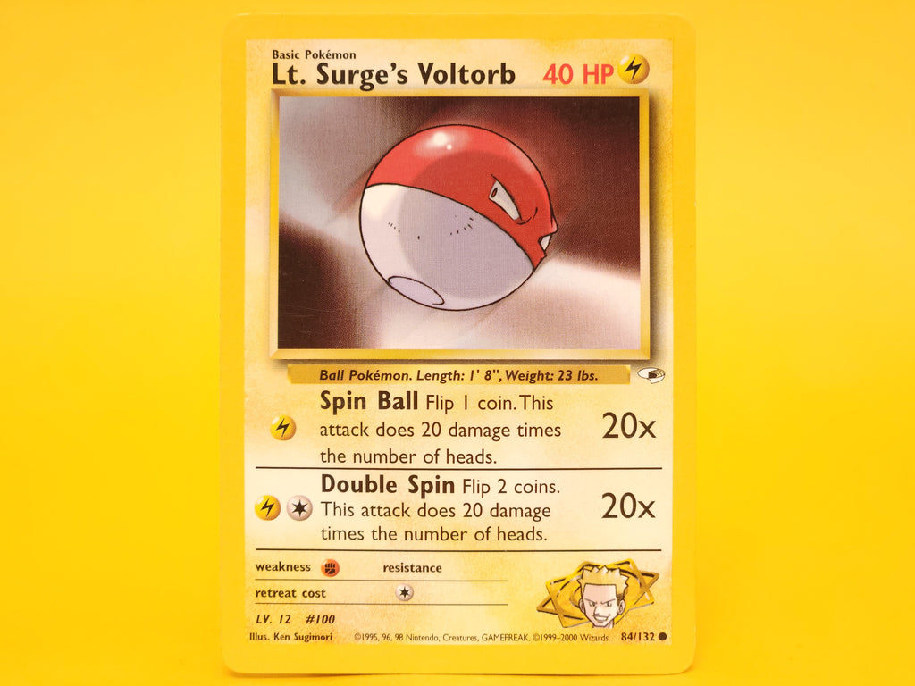 Lt. Surge’s Voltorb: 84/132 – 2000 Pokémon Common 1st Edition
