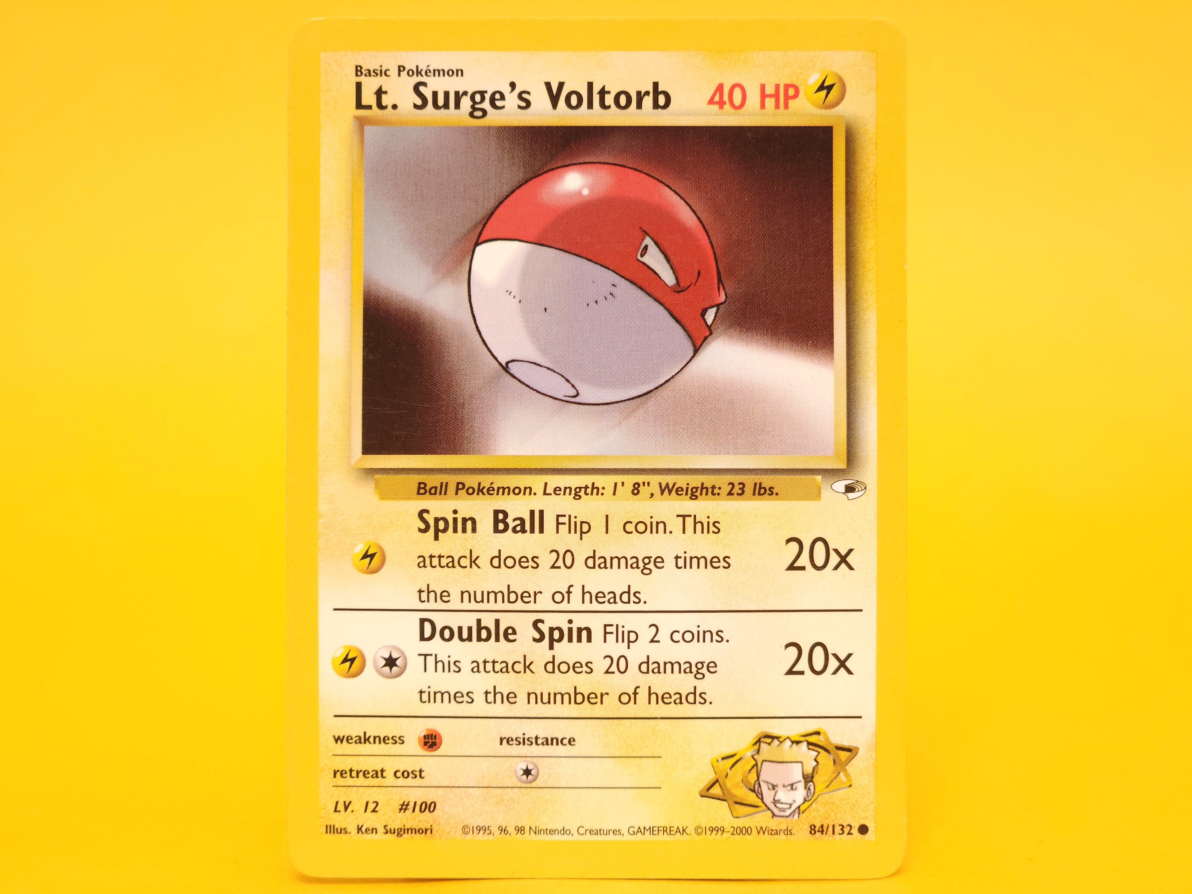 Lt. Surge’s Voltorb: 84/132 – 2000 Pokémon Common 1st Edition