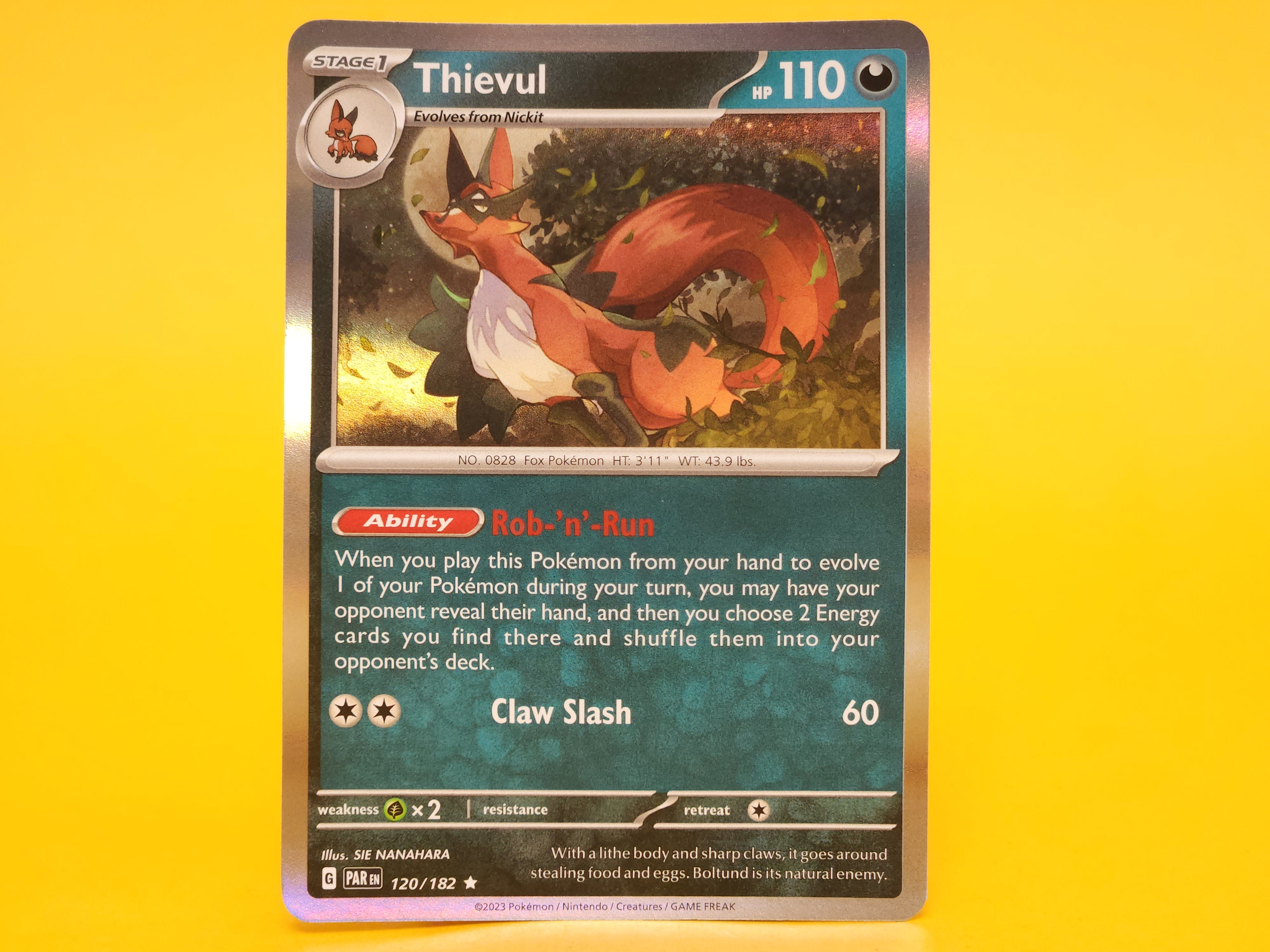 Thievul: 120/182 – 2023 Pokémon Rare Holofoil