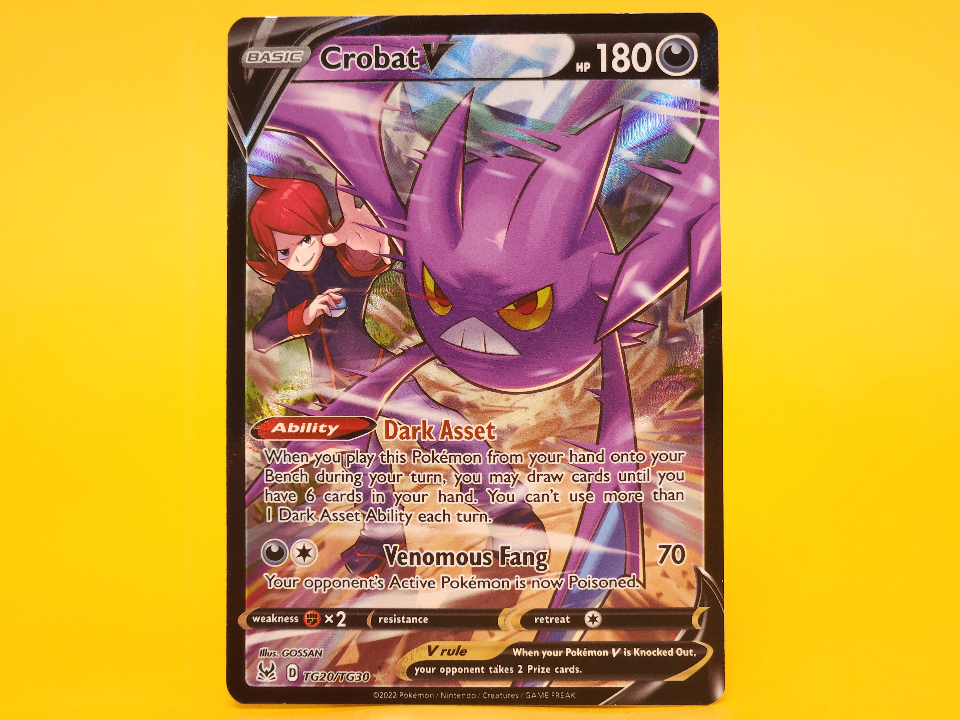 Crobat V: TG20/TG30 – 2022 Pokémon Trainer Gallery Holo Rare V Holofoil