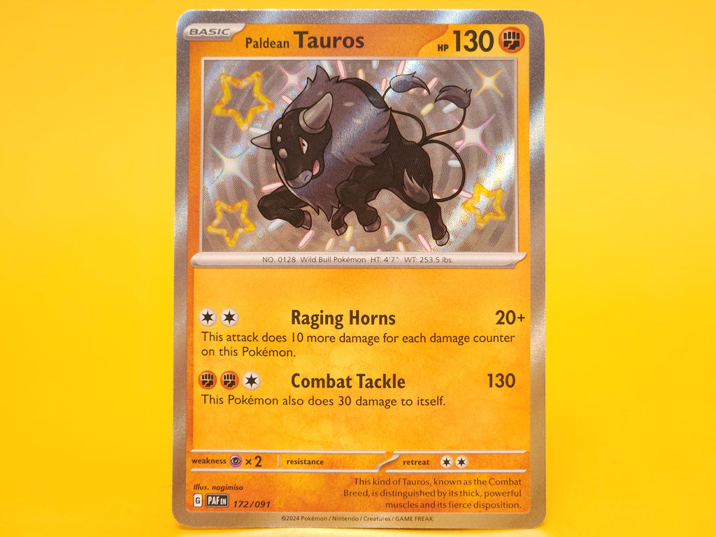 Paldean Tauros: 172/091 – 2024 Pokémon Shiny Rare Holofoil