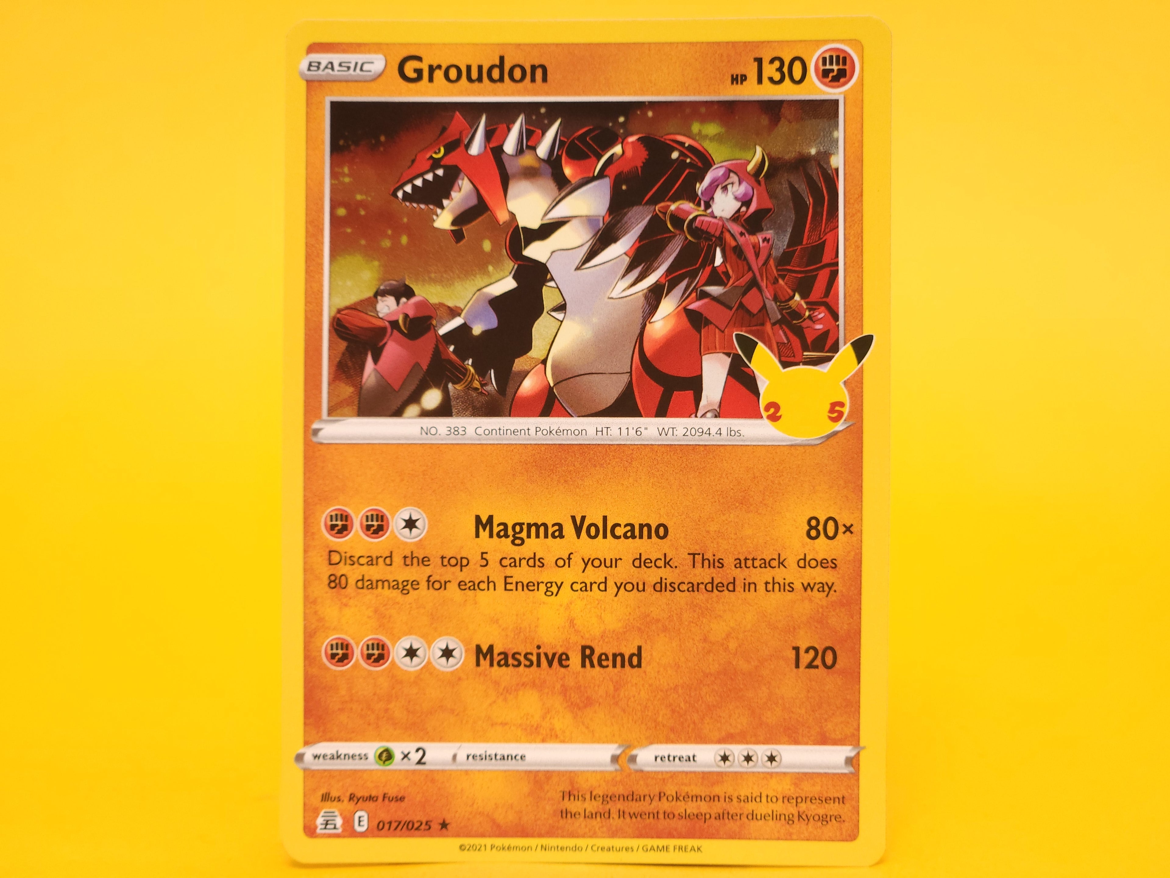 Groudon: 017/025 – 2021 Pokémon Rare Holofoil