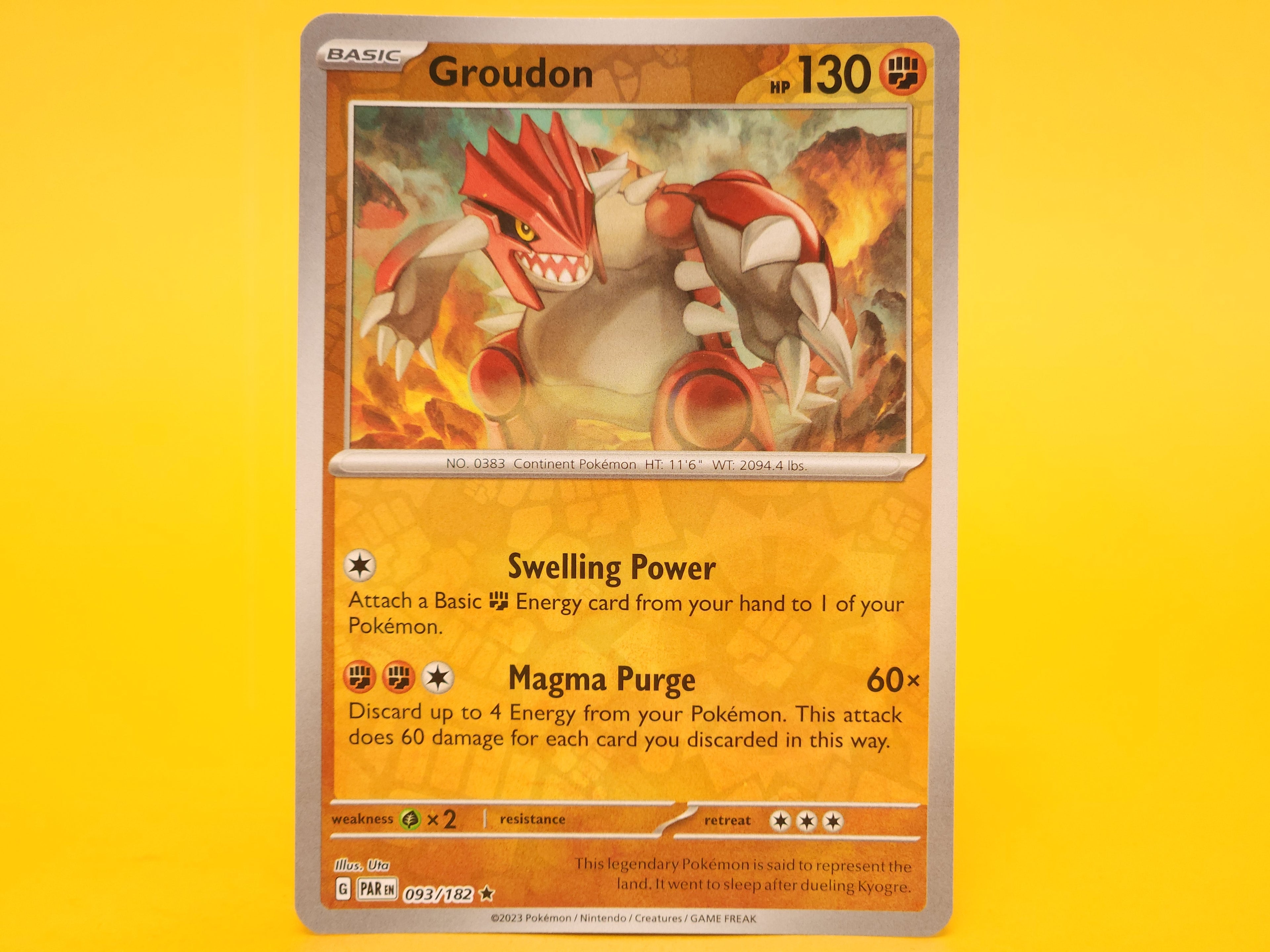 Groudon: 093/162 – 2023 Pokémon Rare Reverse Holofoil