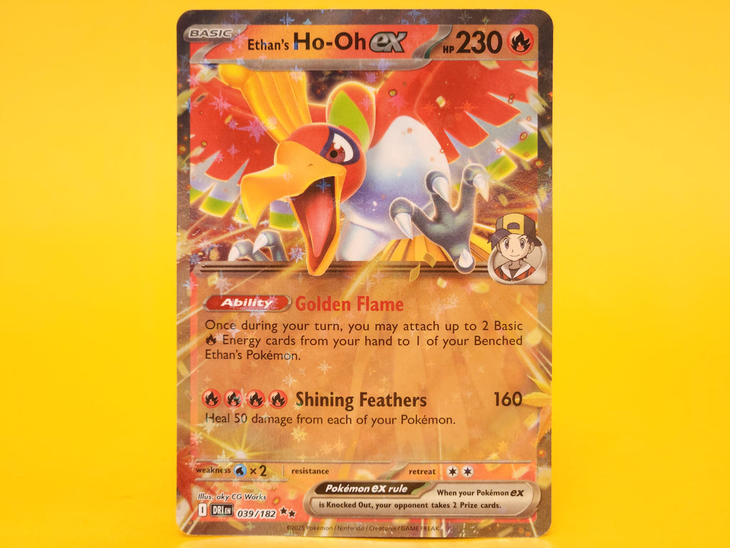 Ethan's Ho-Oh ex: 039/182 – 2025 Pokémon Double Rare Holofoil