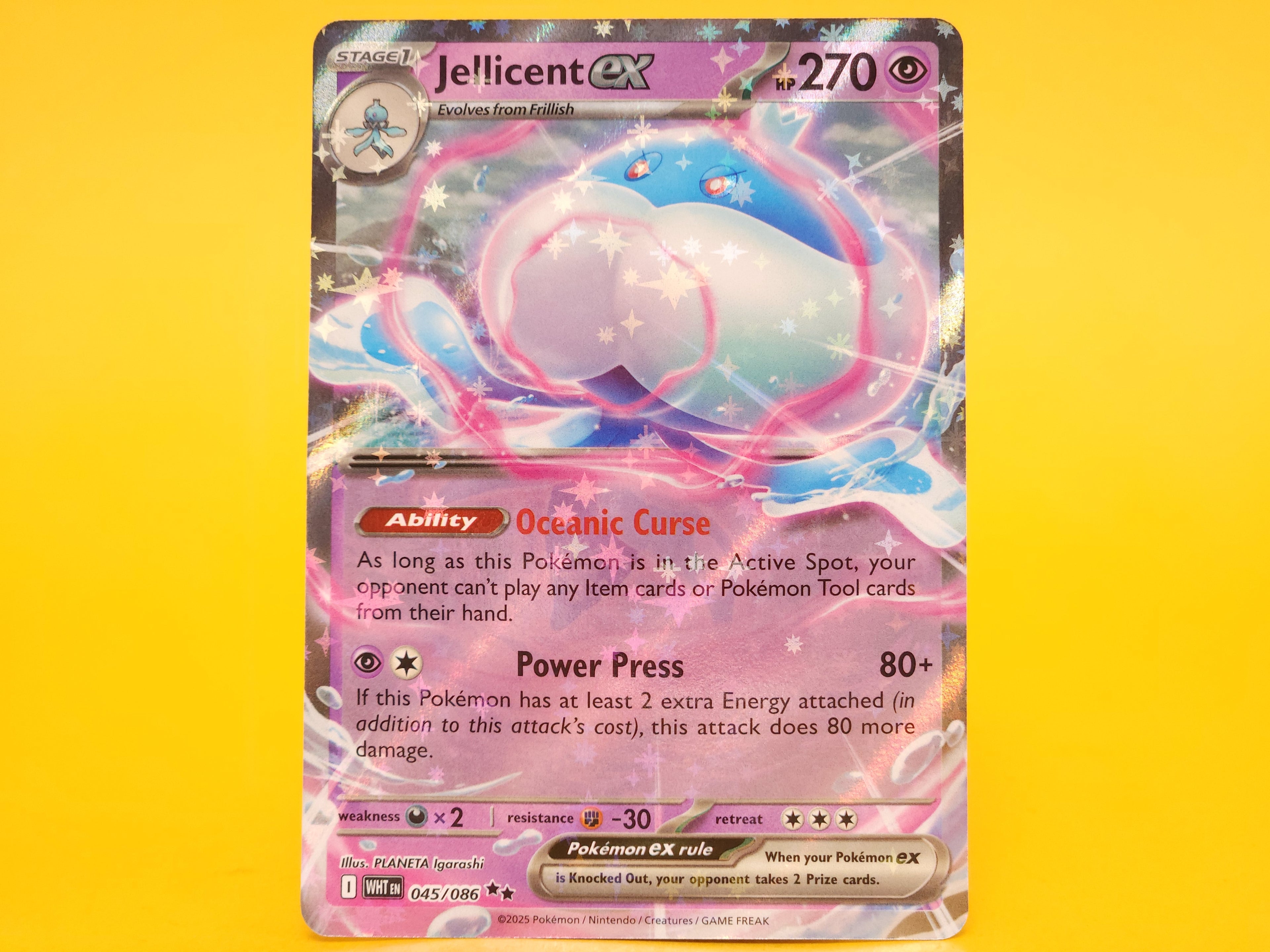 Jellicent ex: 045/086 – 2025 Pokémon Double Rare Holofoil