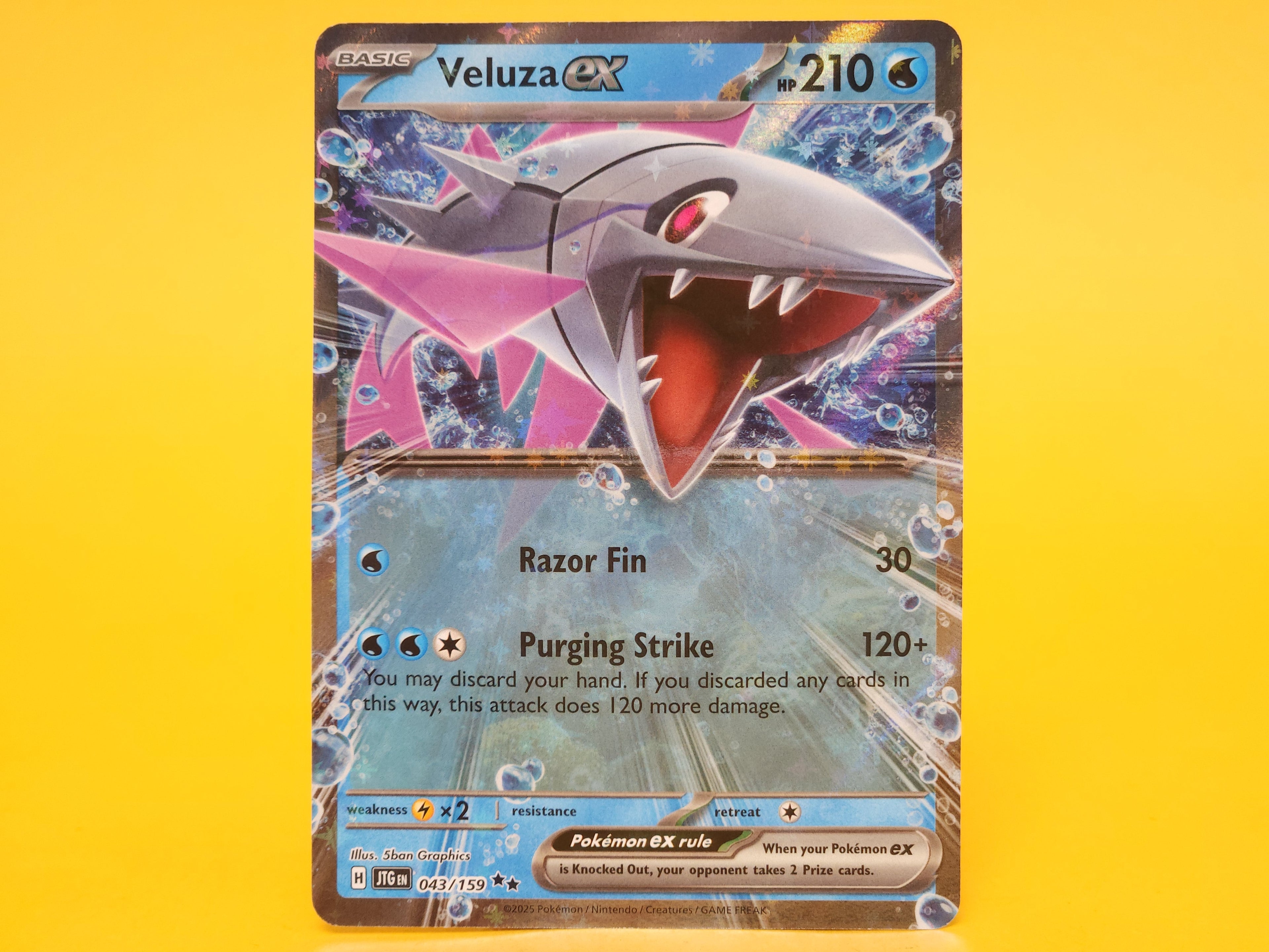 Veluza ex: 043/159 – 2025 Pokémon Double Rare Holofoil