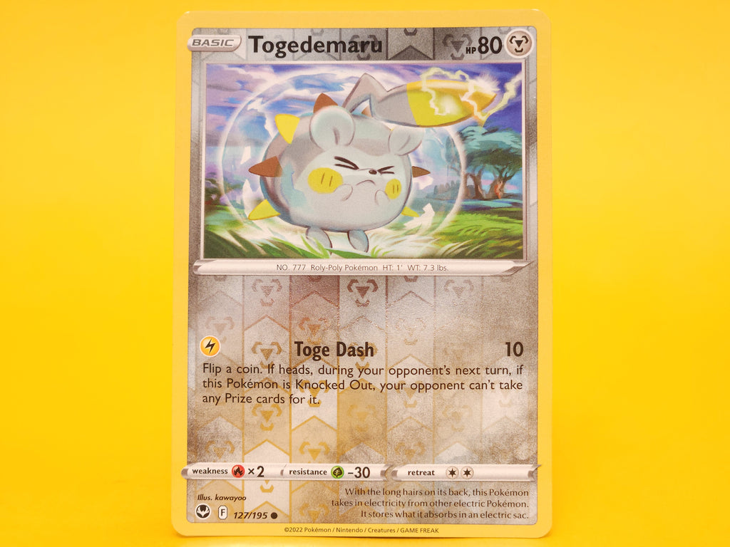 Togedemaru: 127/195 – 2022 Pokémon Common Reverse Holofoil