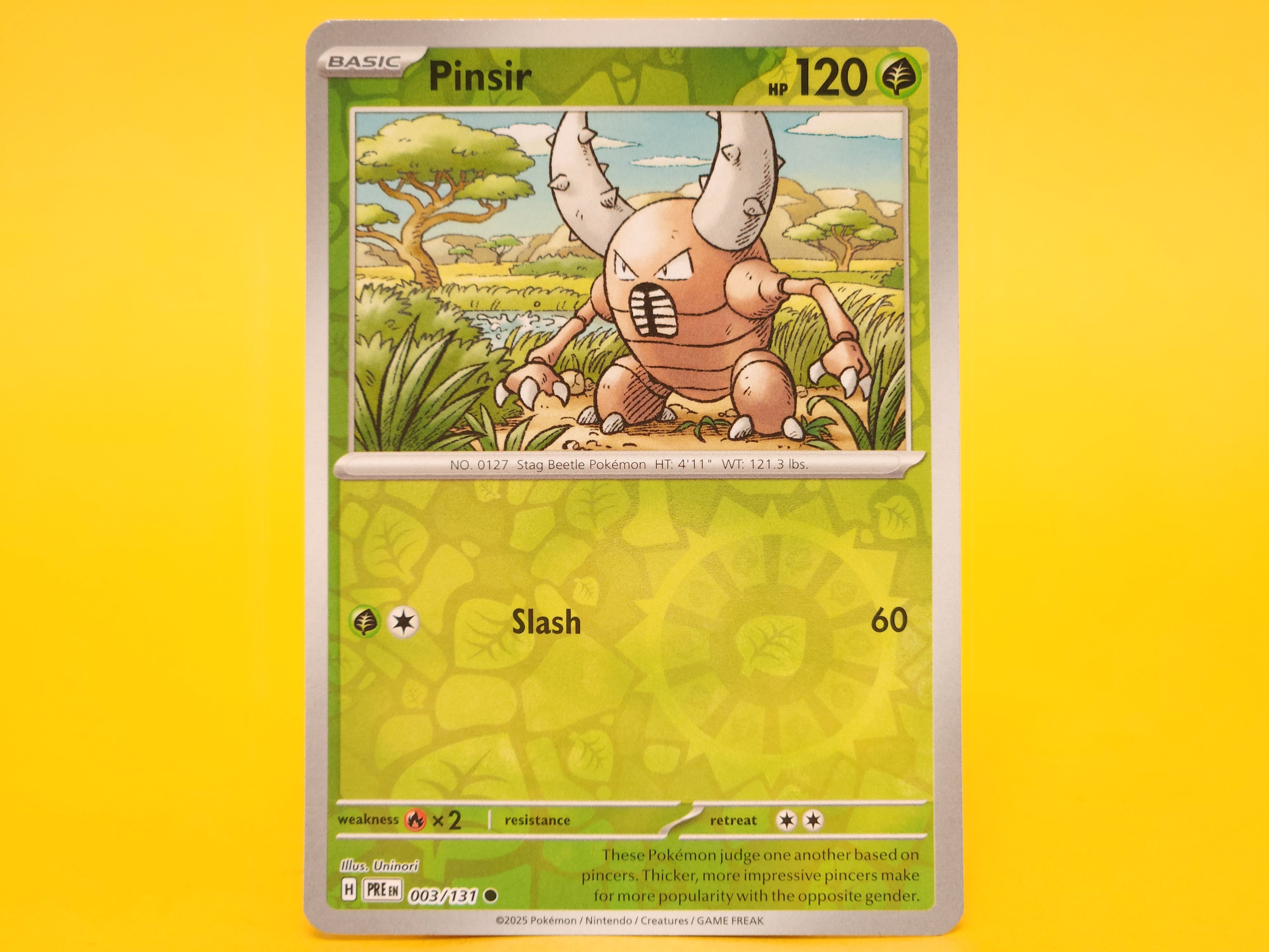 Pinsir: 003/131 – 2025 Pokémon Common Reverse Holofoil
