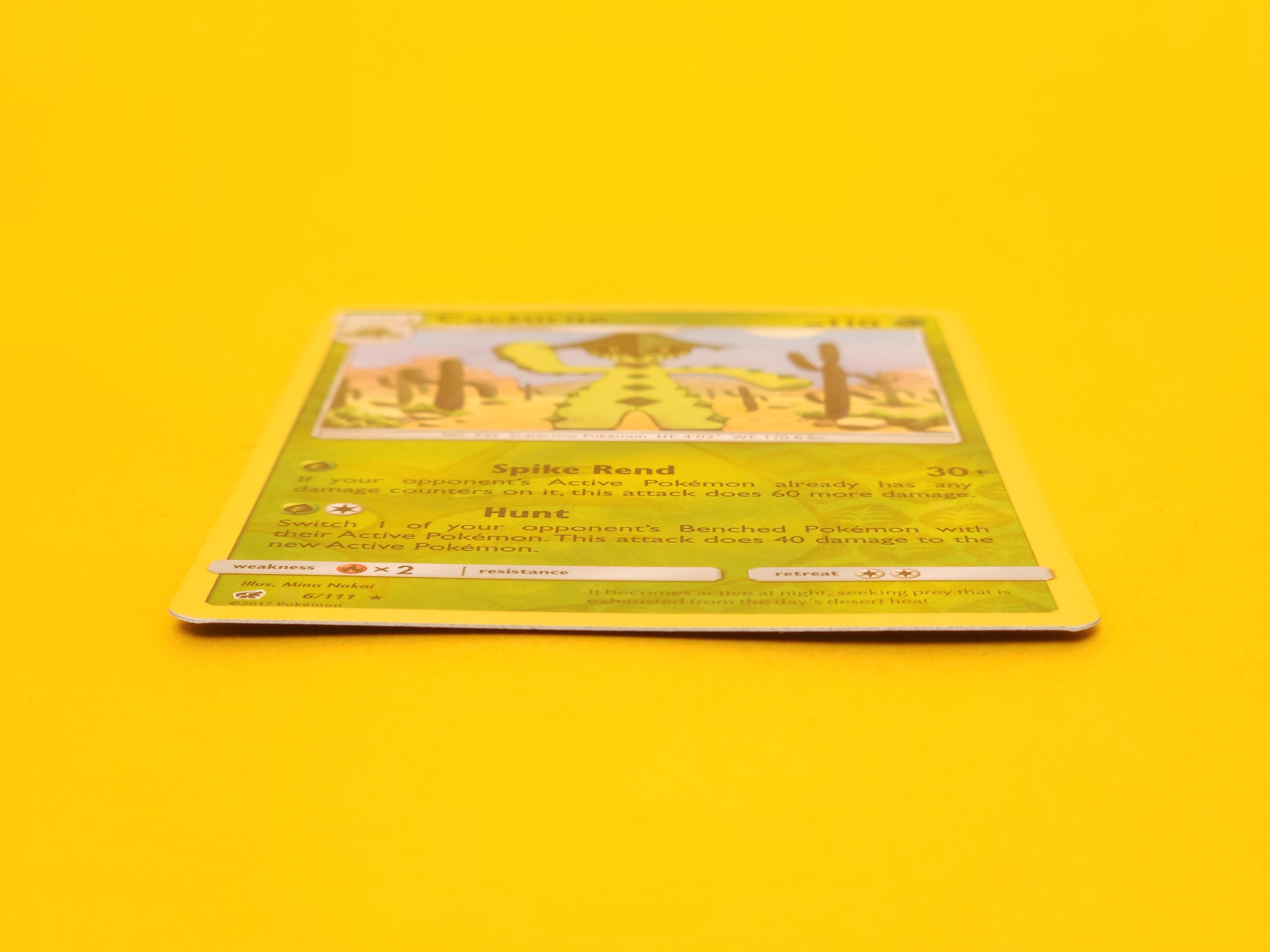 Cacturne: 6/111 – 2017 Pokémon Rare Reverse Holofoil