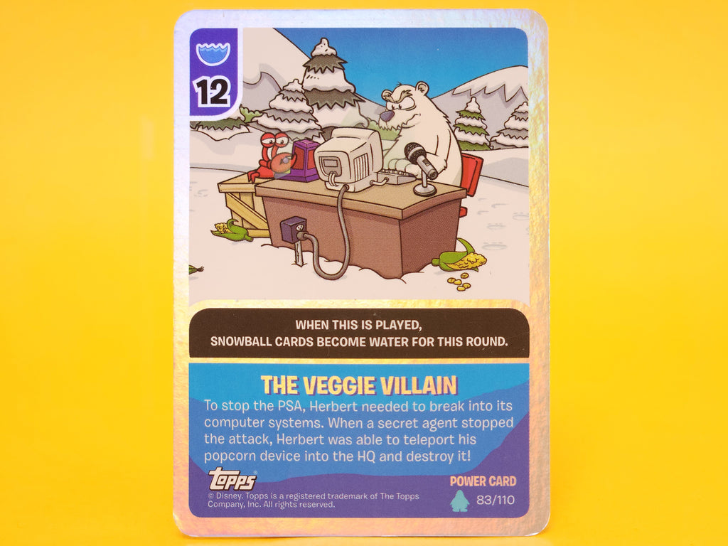 The Veggie Villain: 83/110 – 2010 Topps Disney Club Penguin Holofoil