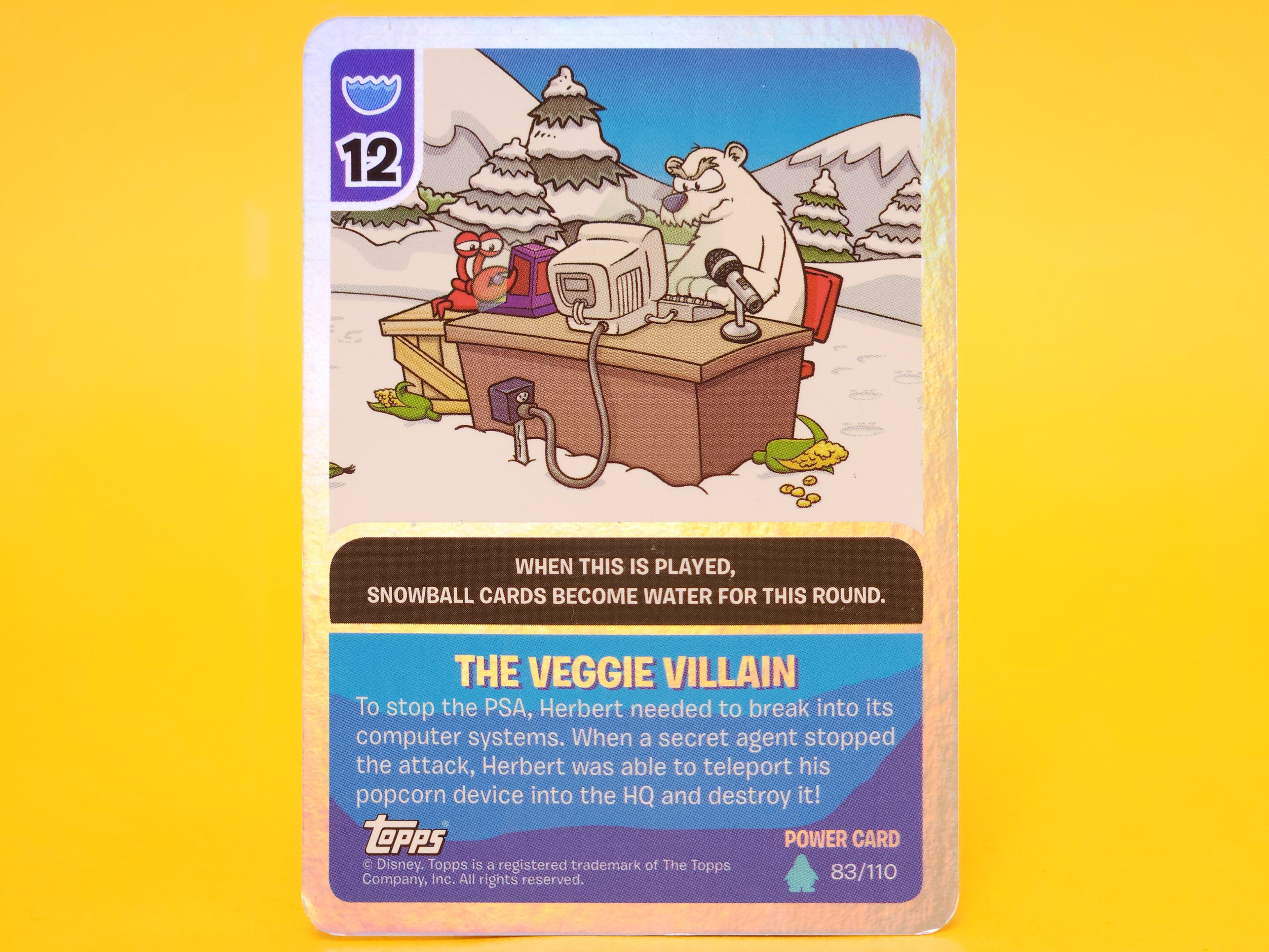 The Veggie Villain: 83/110 – 2010 Topps Disney Club Penguin Holofoil