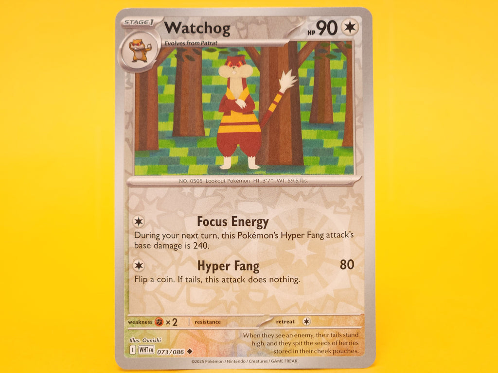 Watchog: 073/086 – 2025 Pokémon Uncommon Reverse Holofoil